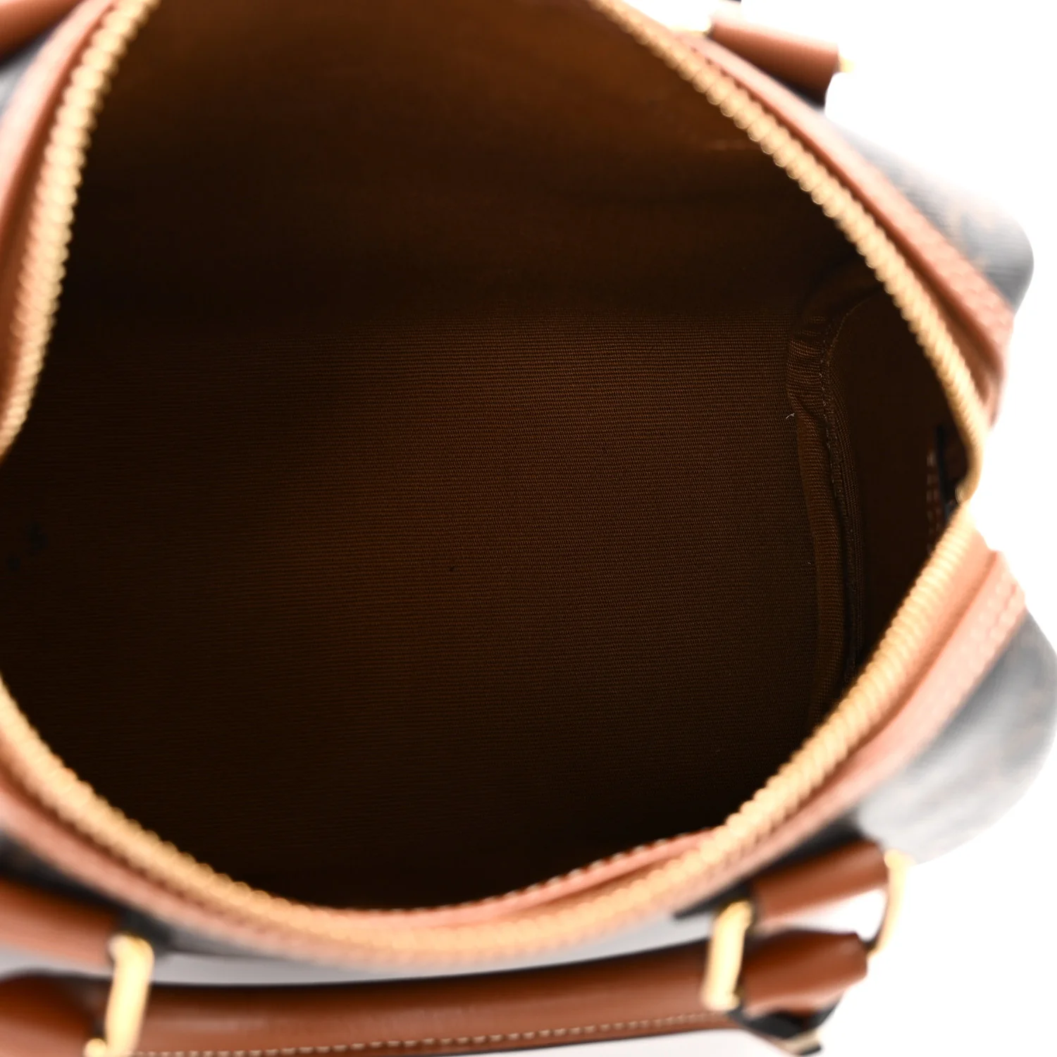 Triomphe Canvas Calfskin Small Boston Bag Tan - Image 5
