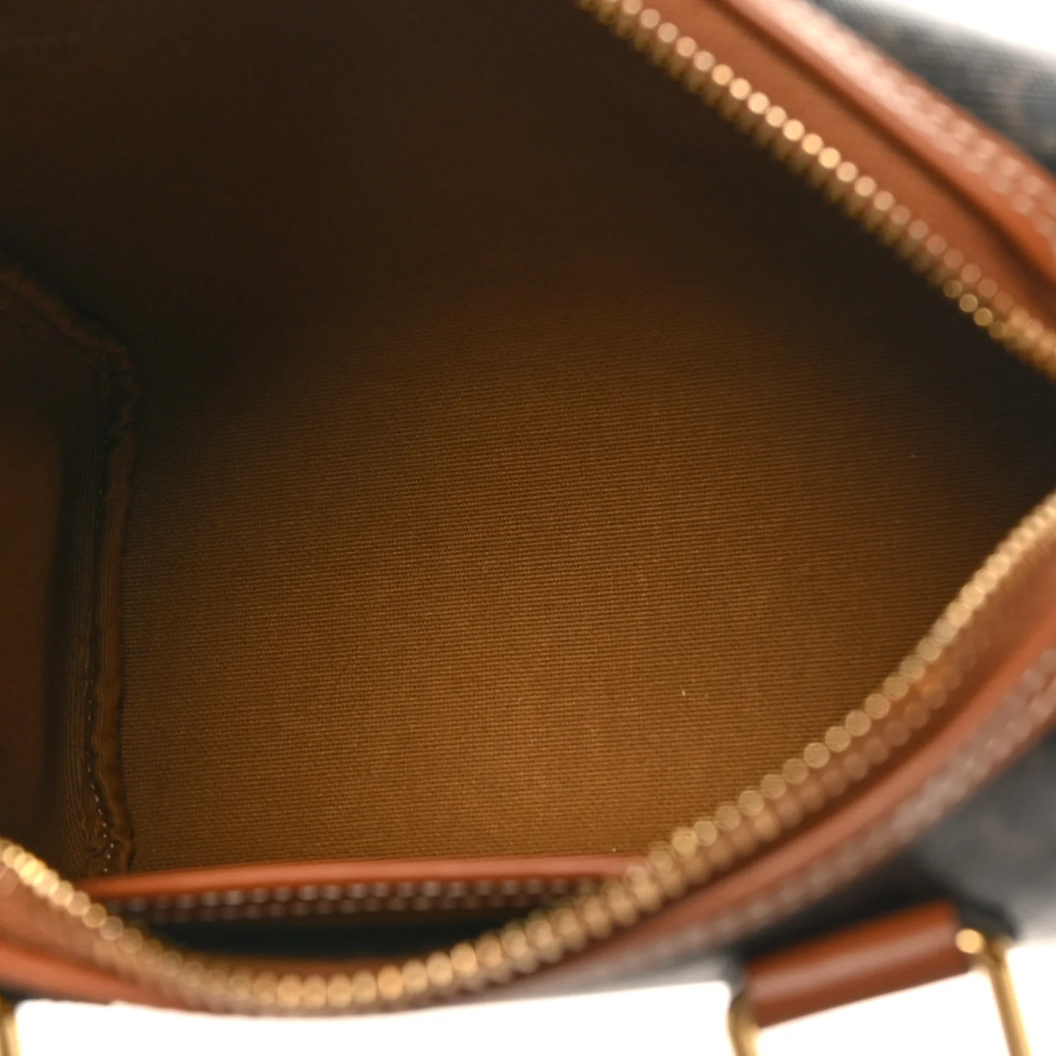 Triomphe Canvas Calfskin Small Boston Bag Tan - Image 5