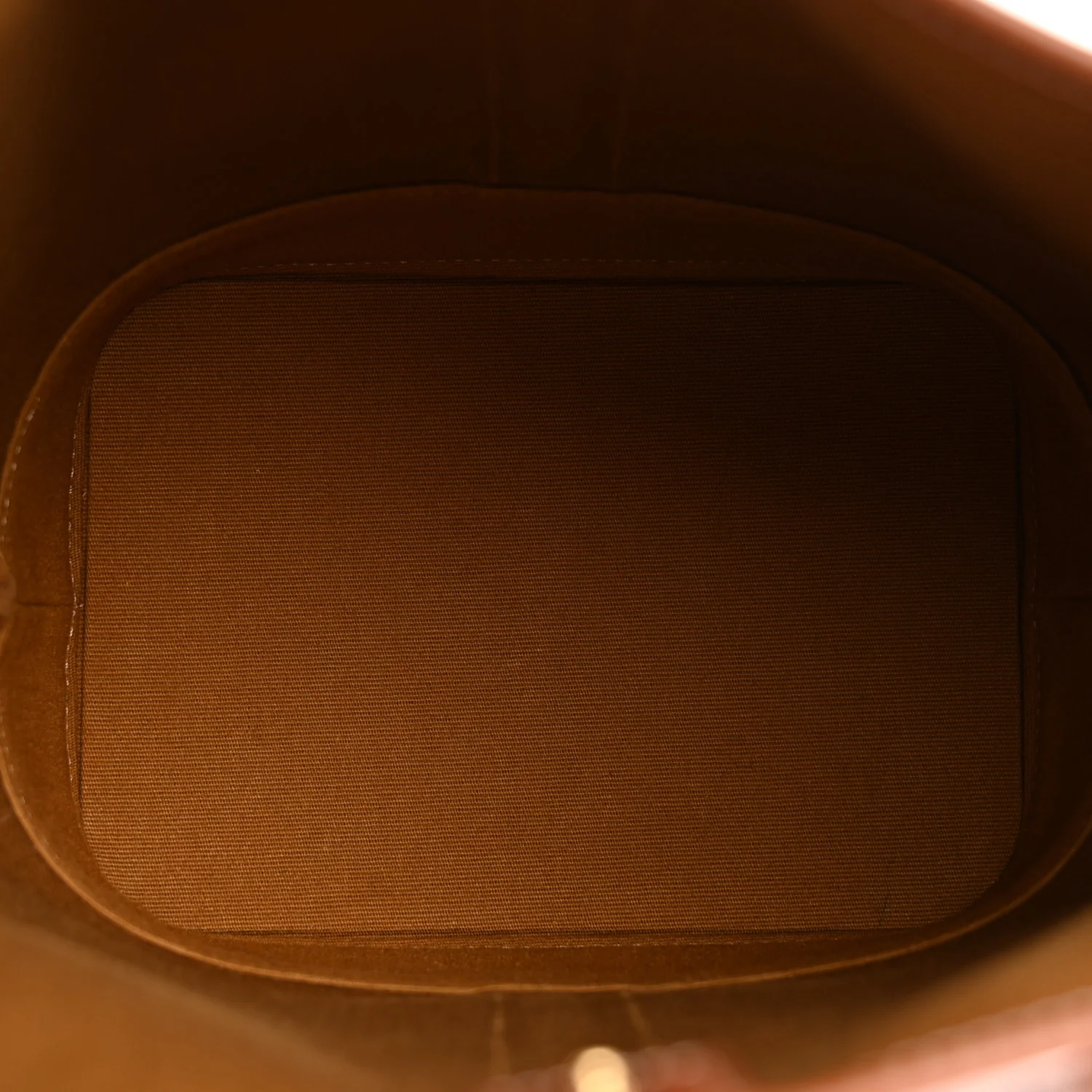 Triomphe Canvas Calfskin Small Bucket Bag Tan - Image 5