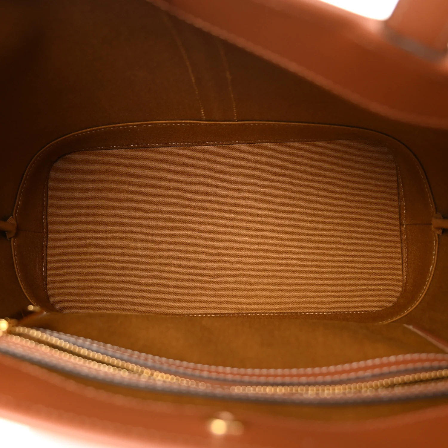 Triomphe Canvas Calfskin Small Cabas Bag Tan - Image 5
