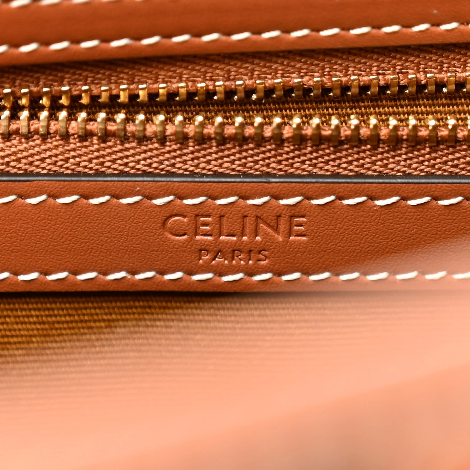 Triomphe Canvas Calfskin Small Cabas Bag Tan - Image 6