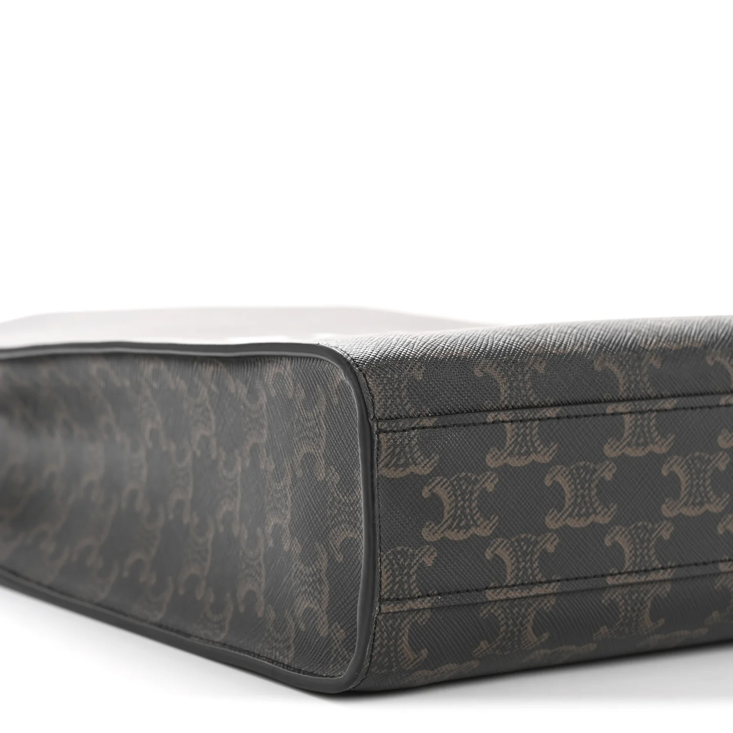 Triomphe Canvas Calfskin Small Vertical Cabas Tan - Image 10