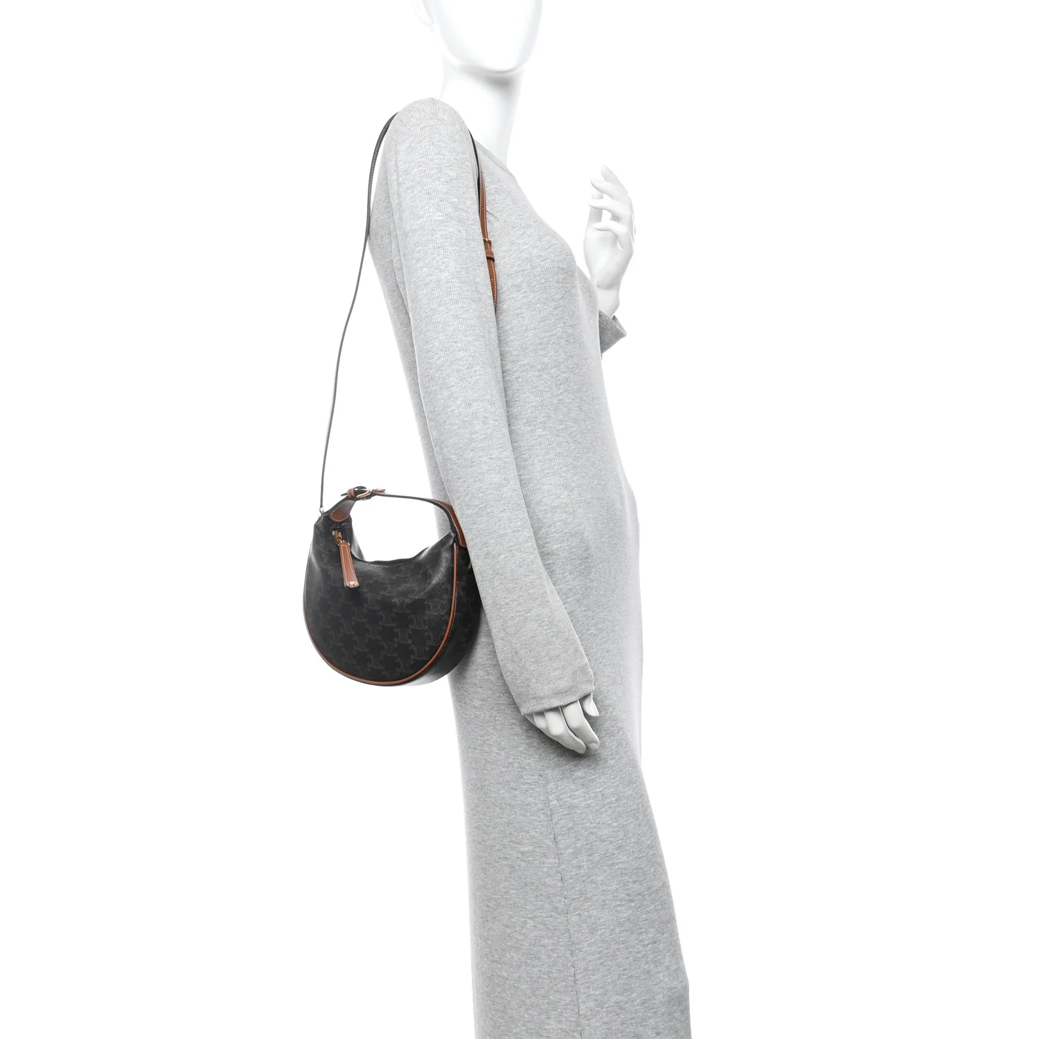Triomphe Canvas Calfskin Teen Lulu Shoulder Bag Tan - Image 2