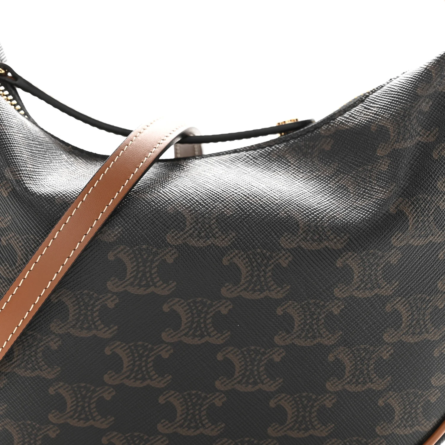 Triomphe Canvas Calfskin Teen Lulu Shoulder Bag Tan - Image 9