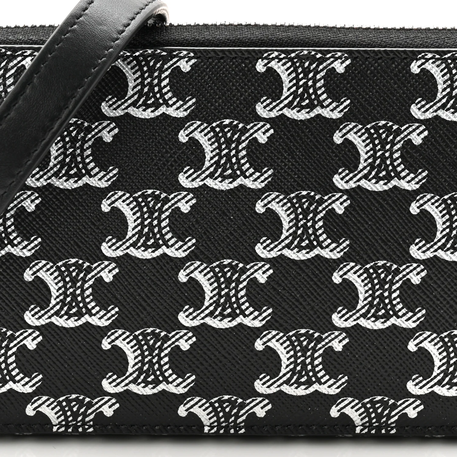Triomphe Canvas Horizontal Pouch Silver Black - Image 17