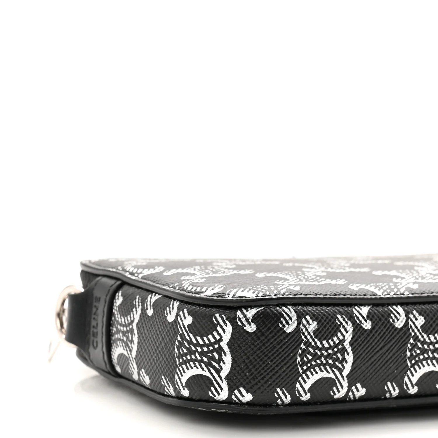 Triomphe Canvas Horizontal Pouch Silver Black - Image 19