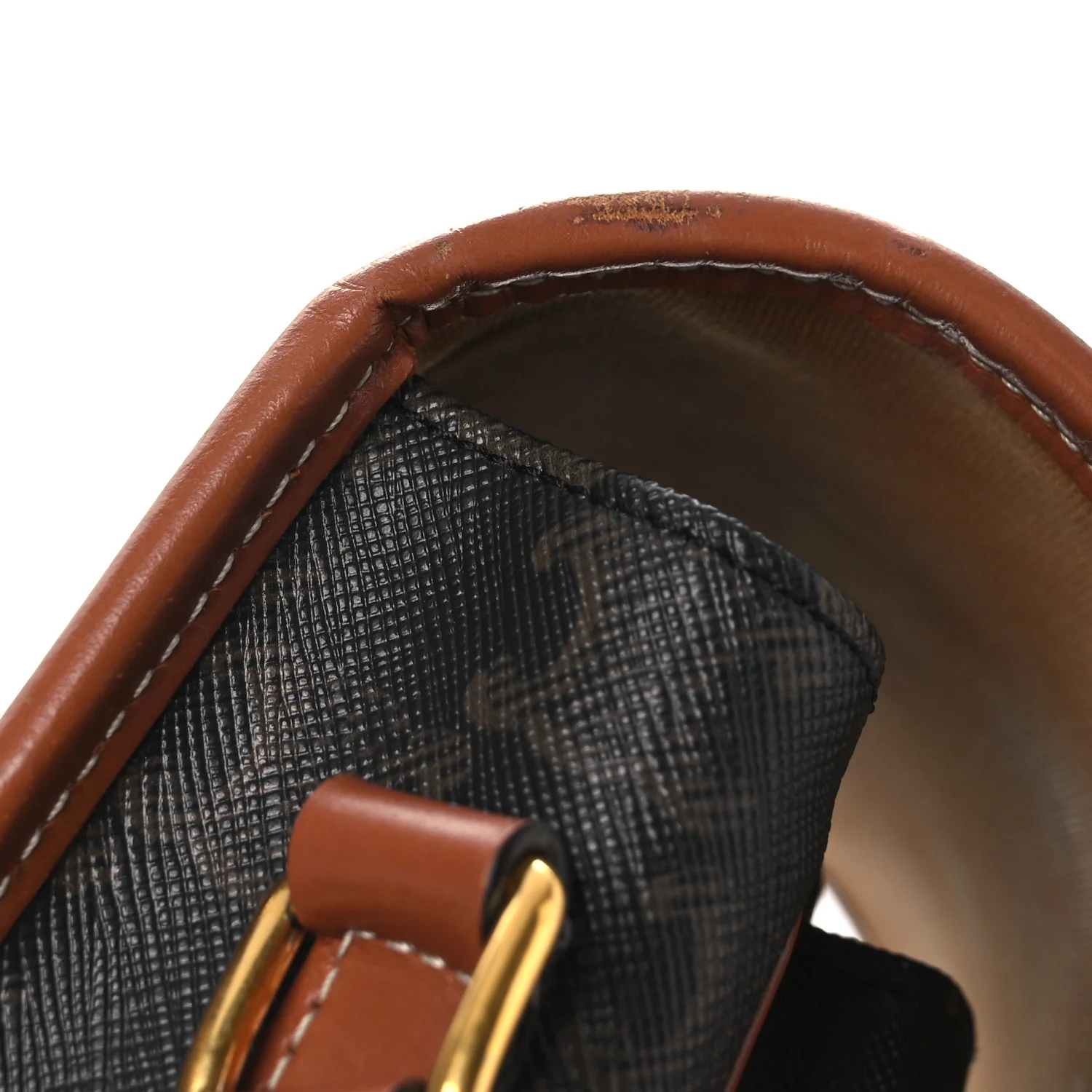 Triomphe Canvas Medium Folco Bag Tan - Image 15