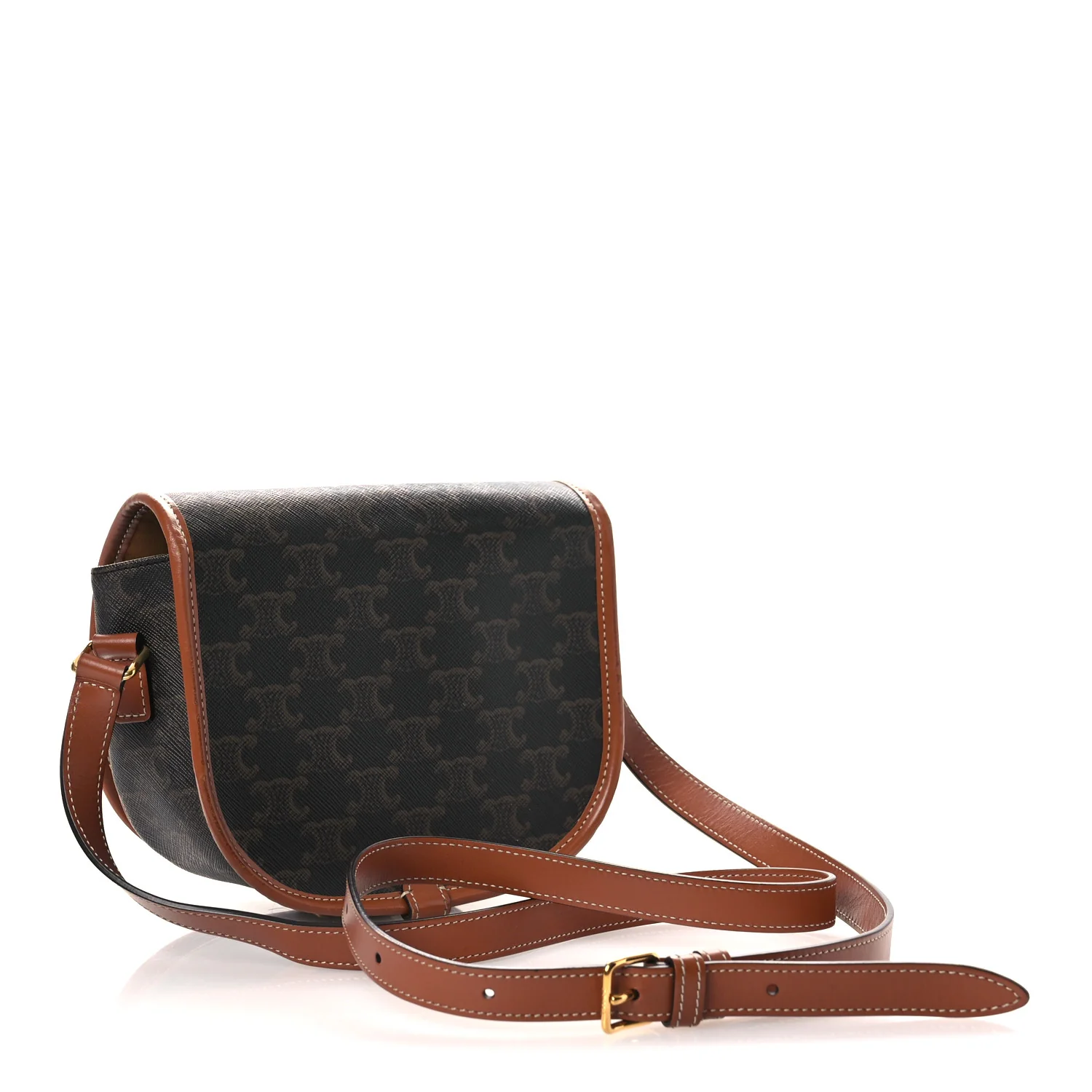 Triomphe Canvas Medium Folco Bag Tan - Image 3