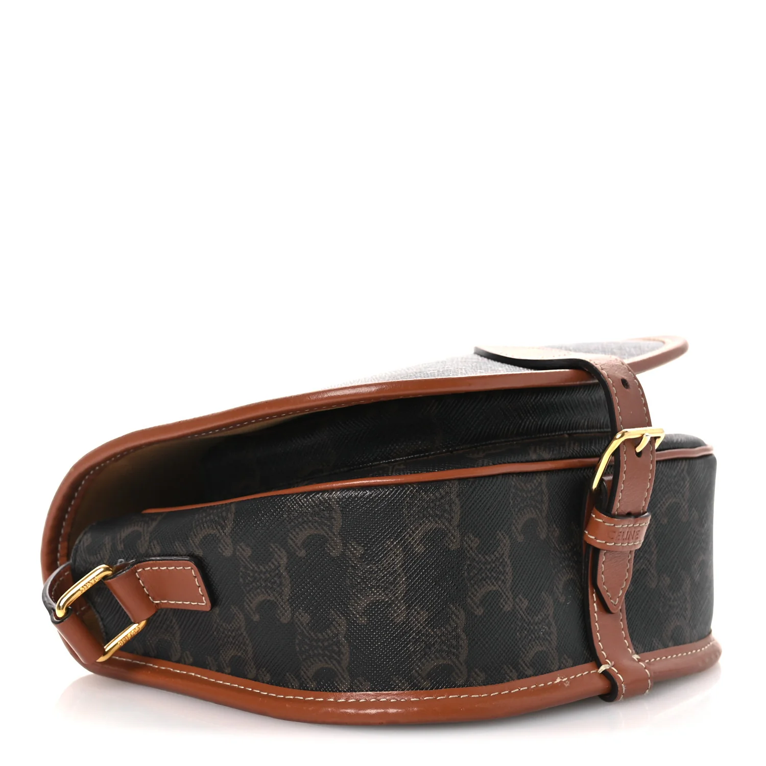 Triomphe Canvas Medium Folco Bag Tan - Image 4