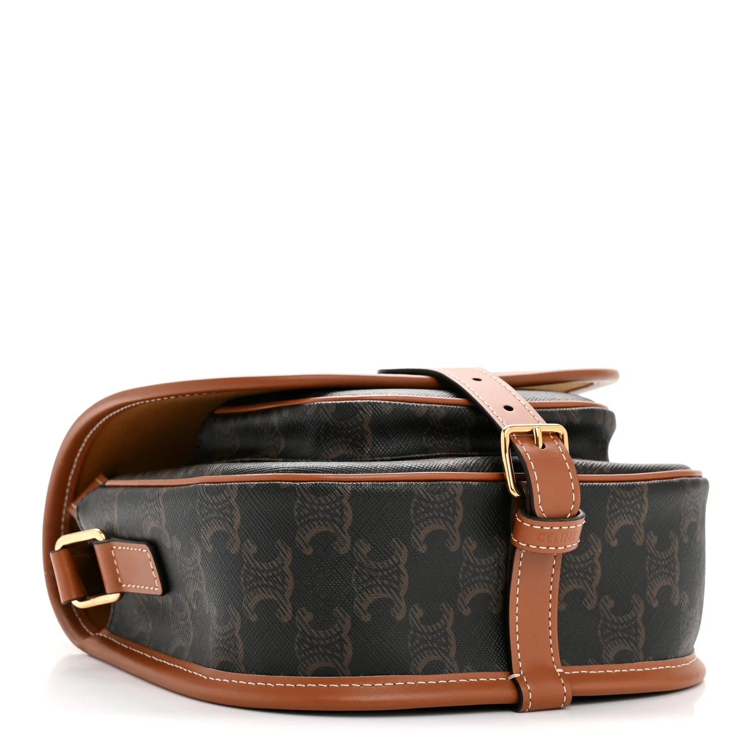 Triomphe Canvas Medium Folco Bag Tan - Image 4