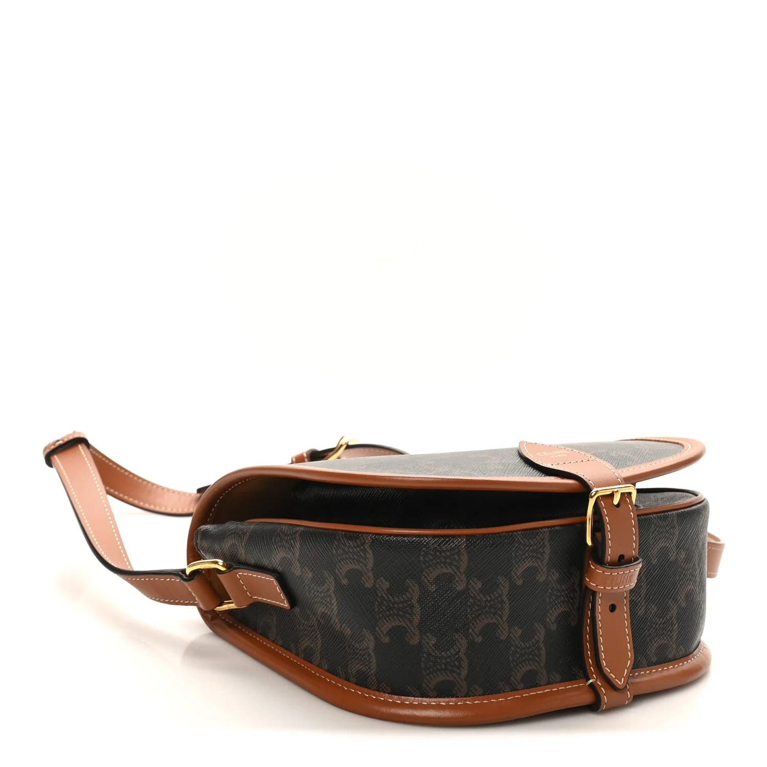 Triomphe Canvas Medium Folco Bag Tan - Image 4