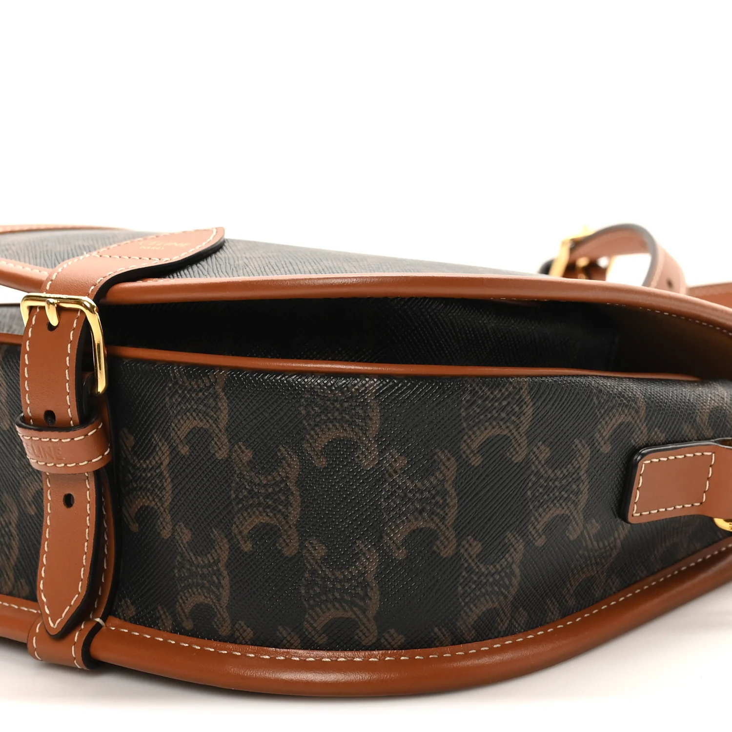 Triomphe Canvas Medium Folco Bag Tan - Image 9