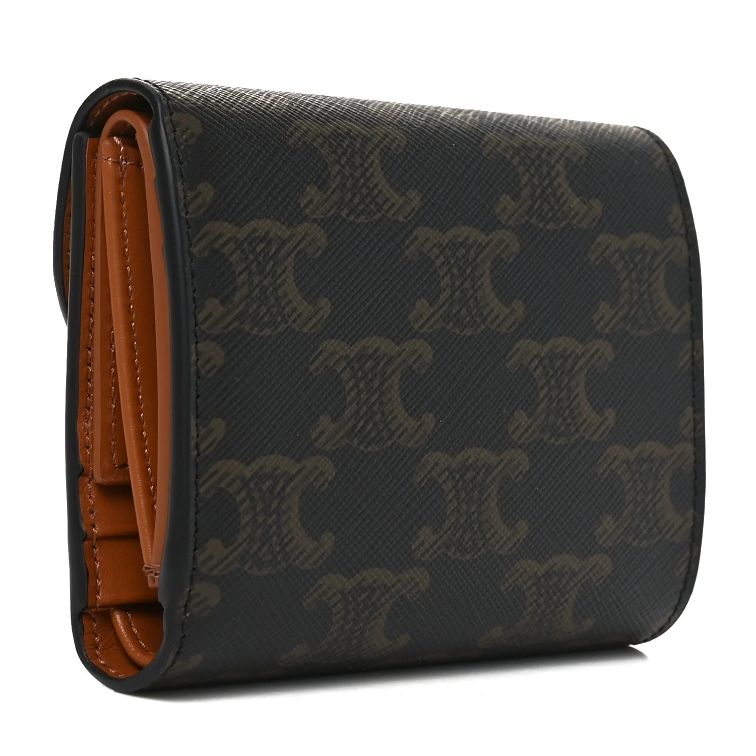 Triomphe Canvas Small Triomphe Wallet Tan - Image 3