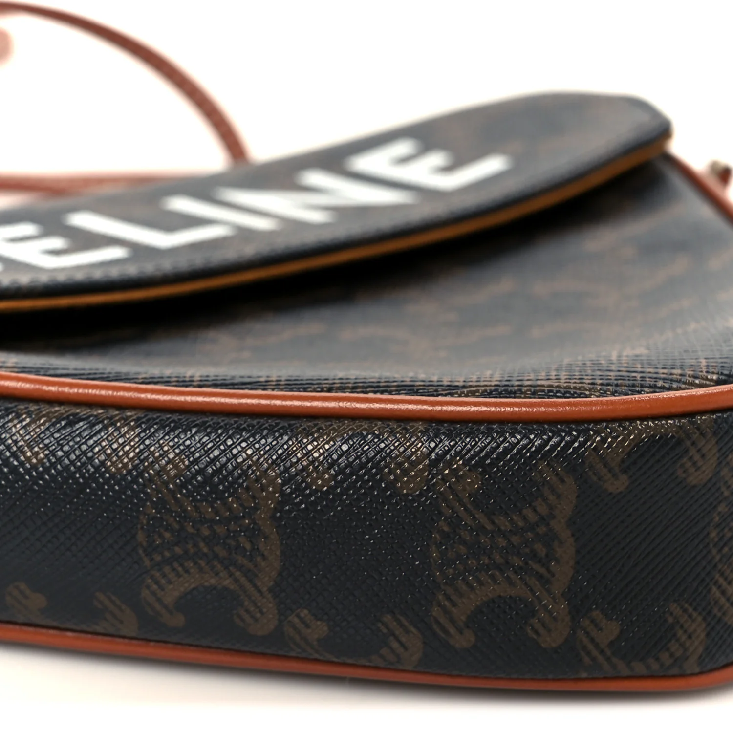 Triomphe Canvas Triangle Crossbody Bag Tan - Image 10