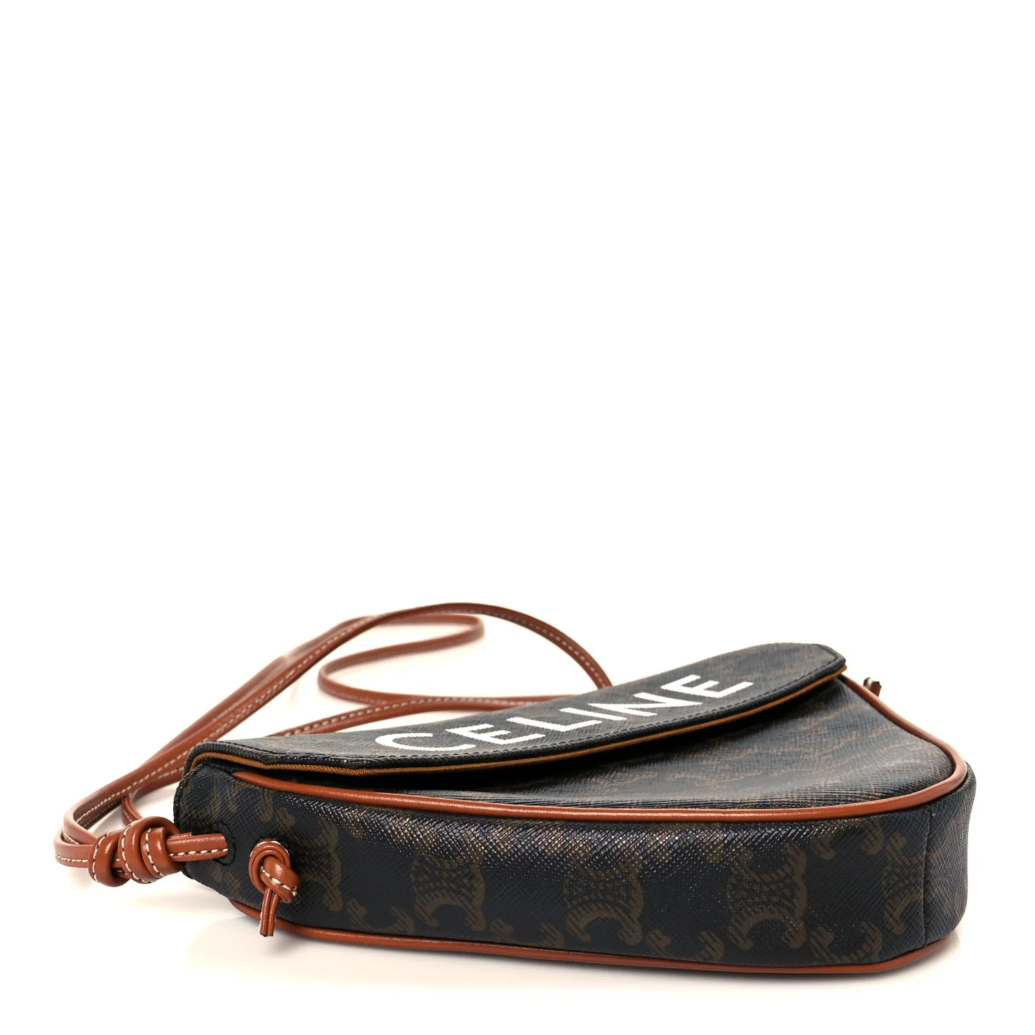 Triomphe Canvas Triangle Crossbody Bag Tan - Image 4