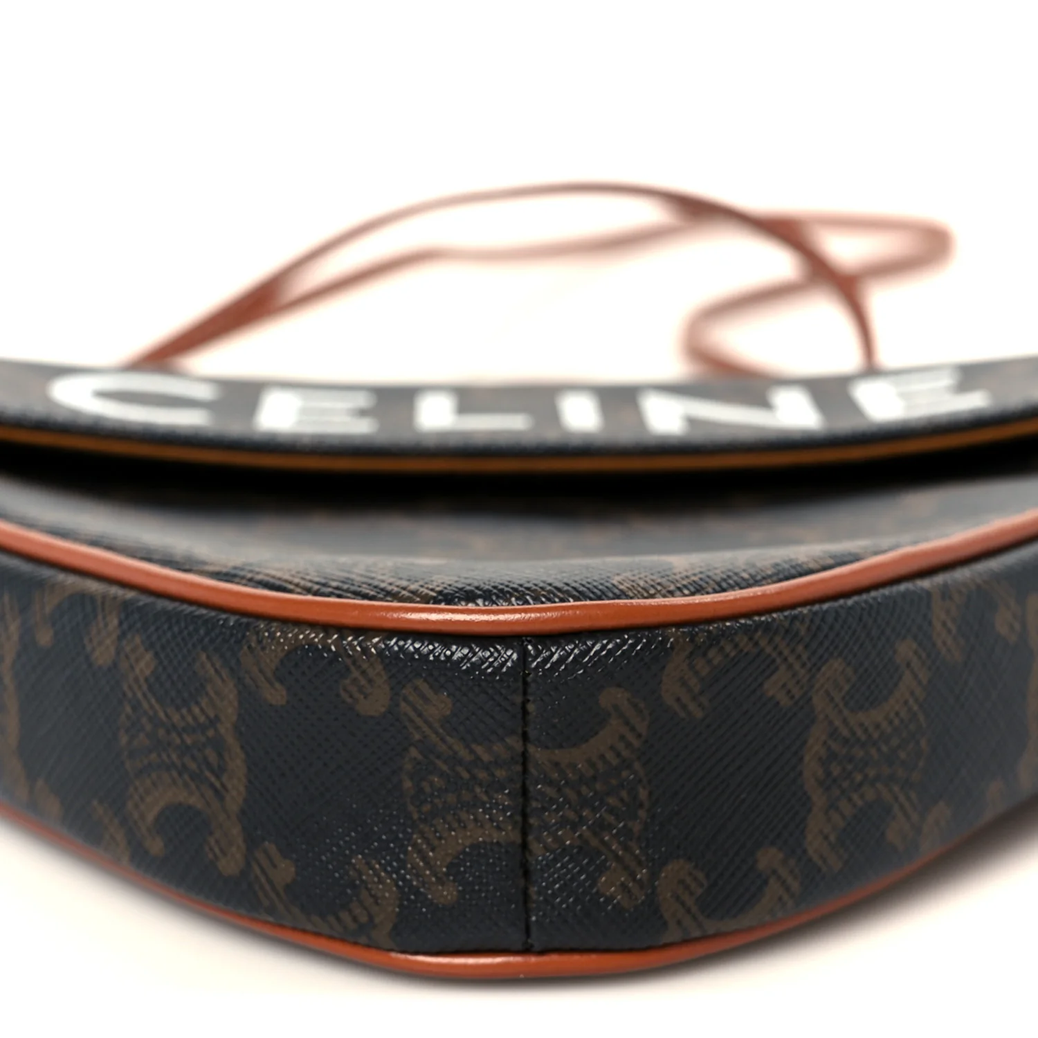 Triomphe Canvas Triangle Crossbody Bag Tan - Image 9