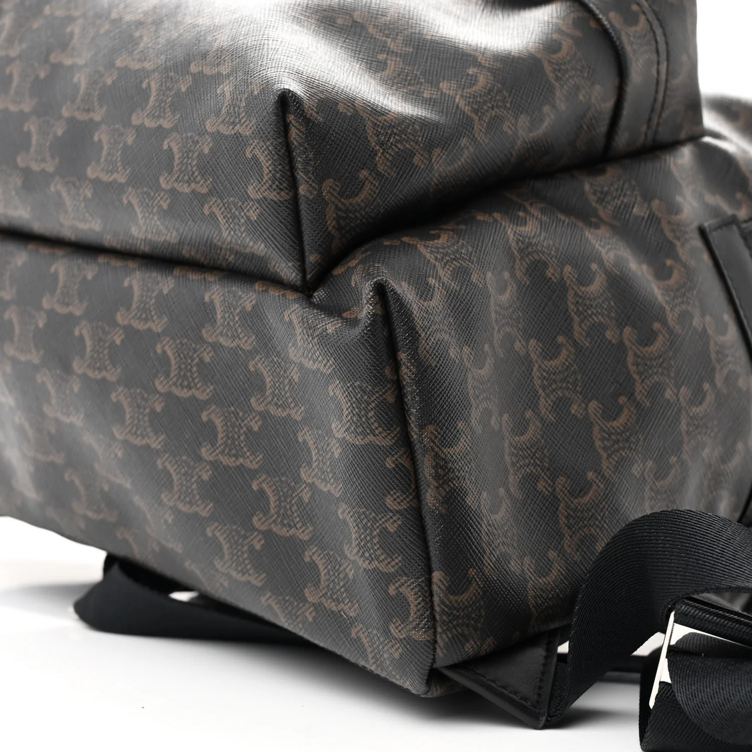 Triomphe Canvas XL Calfskin Backpack Black - Image 11