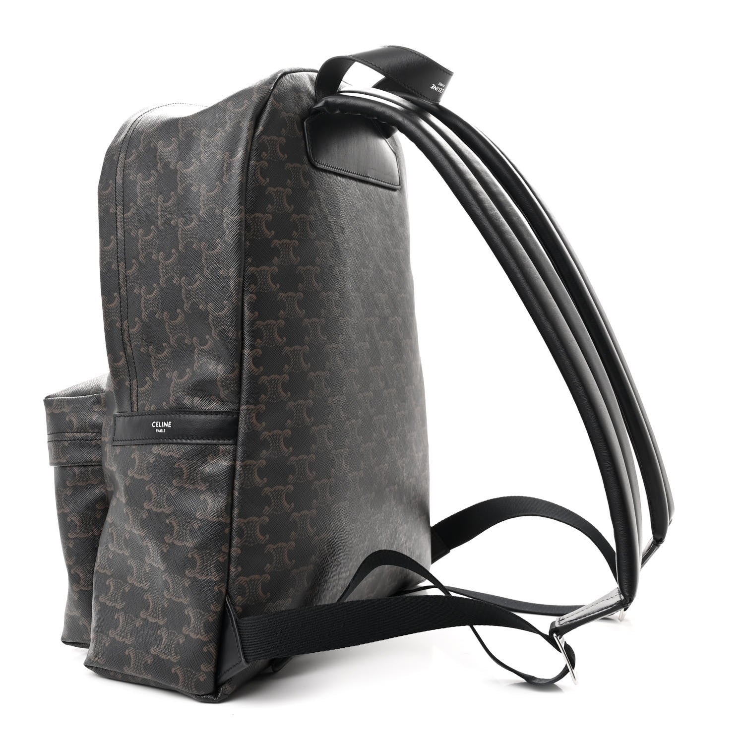 Triomphe Canvas XL Calfskin Backpack Black - Image 3