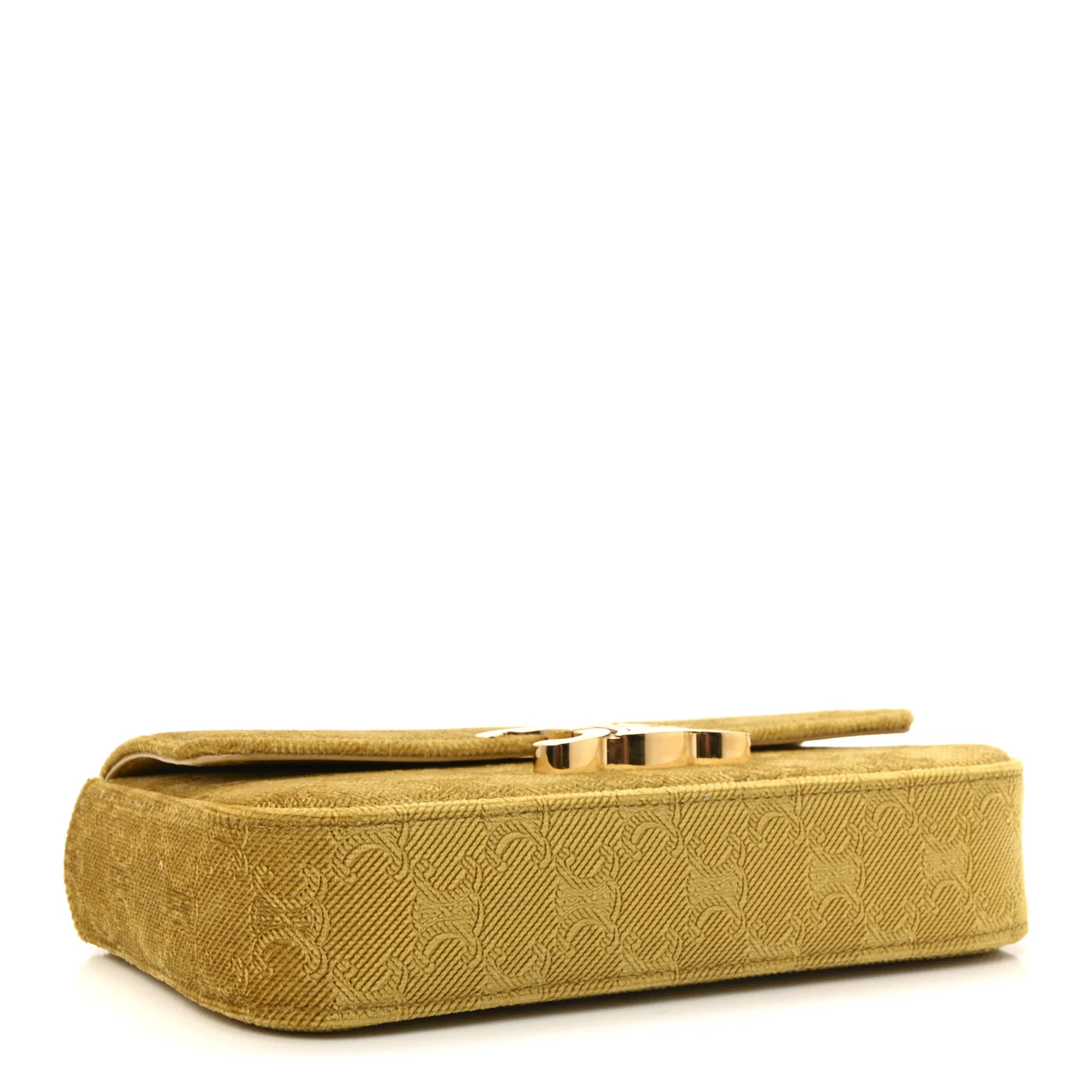 Velvet Triomphe Chain Shoulder Bag Gold - Image 4