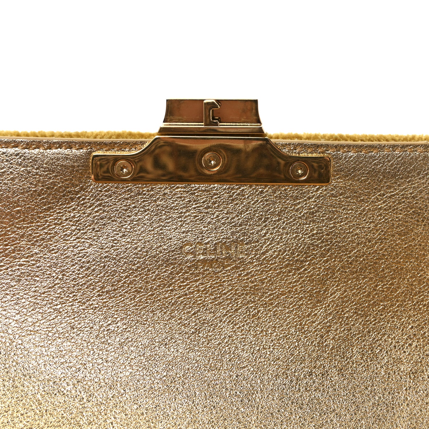 Velvet Triomphe Chain Shoulder Bag Gold - Image 6