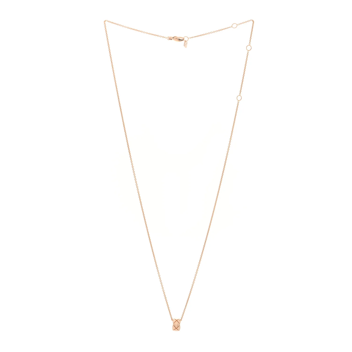 18K Beige Gold Coco Crush Round Pendant Necklace - Image 3
