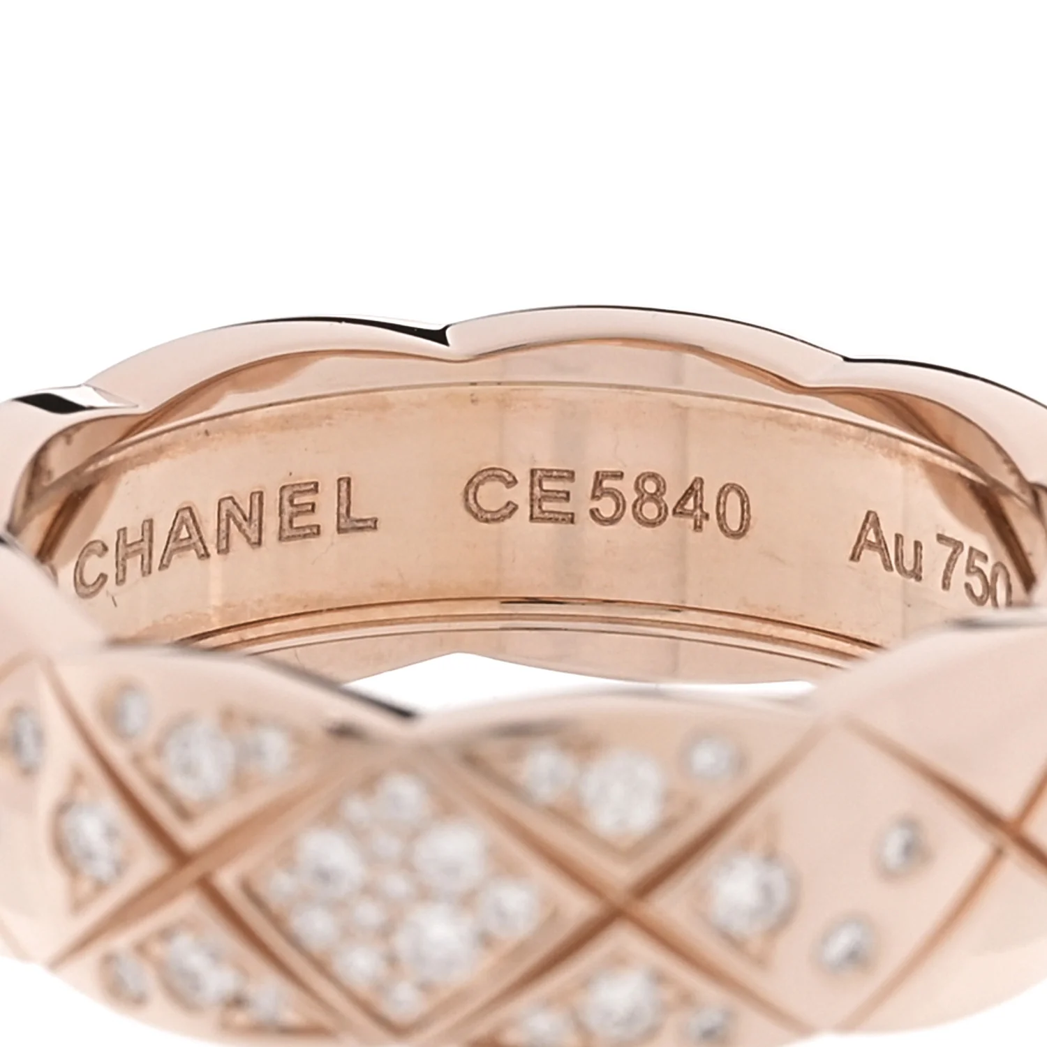 18K Beige Gold Diamond Small Coco Crush Ring 55 7.25 - Image 4