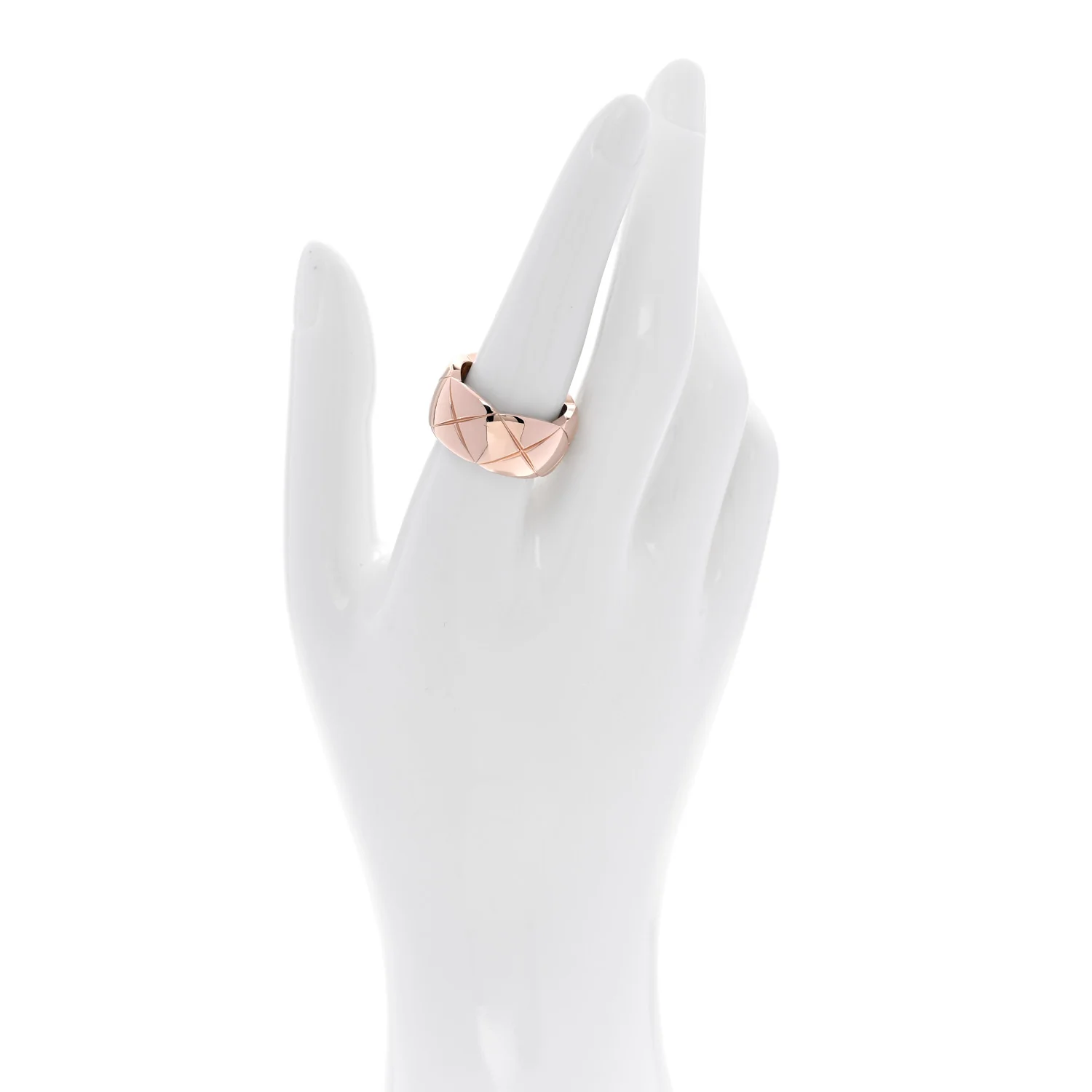 18K Beige Gold Large Coco Crush Ring 58 8.5 - Image 2