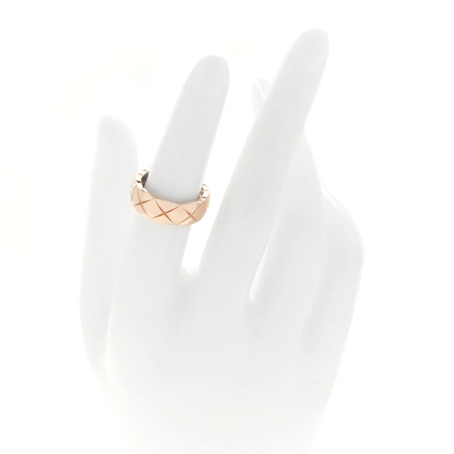18K Beige Gold Small Coco Crush Ring 51 5.75 - Image 2