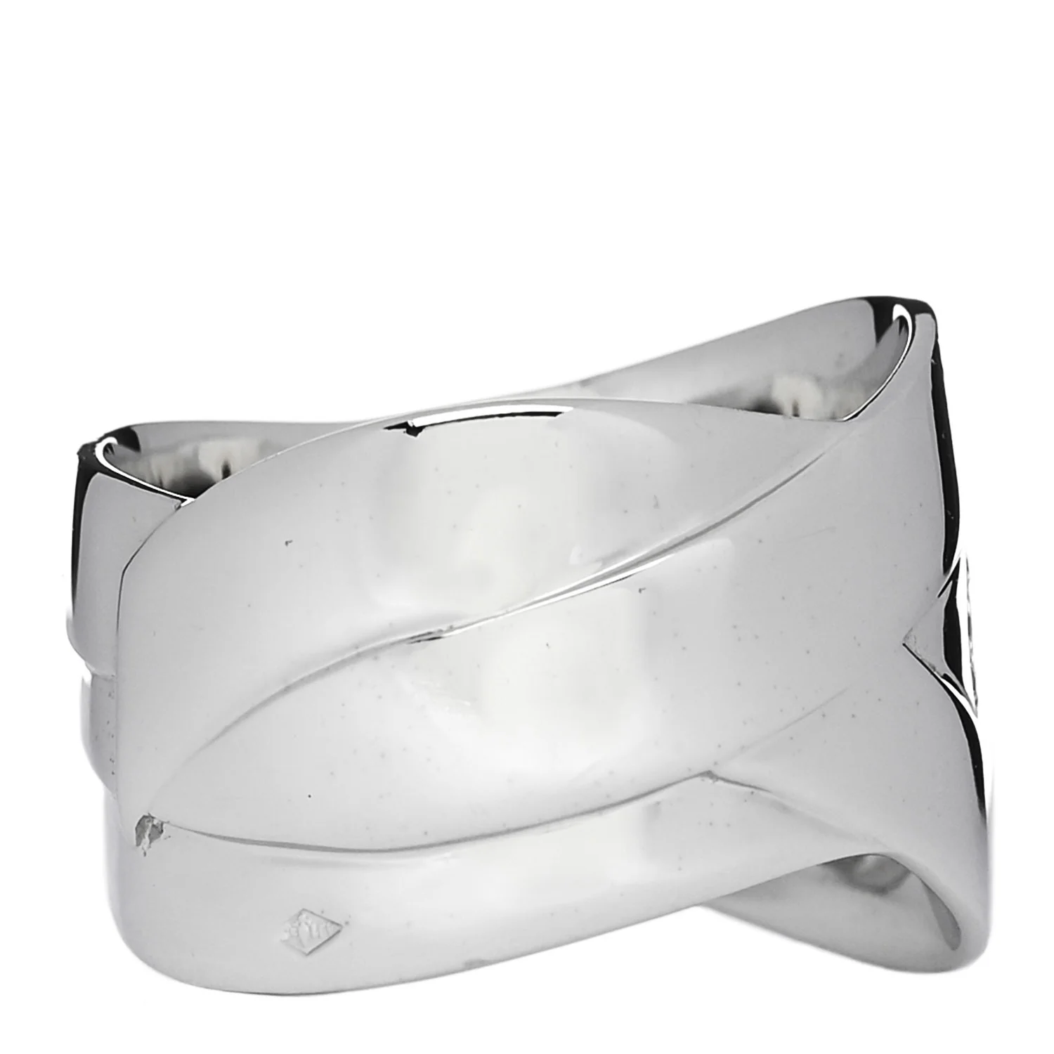 18K White Gold Diamond Bolduc Ring 54 7 - Image 3