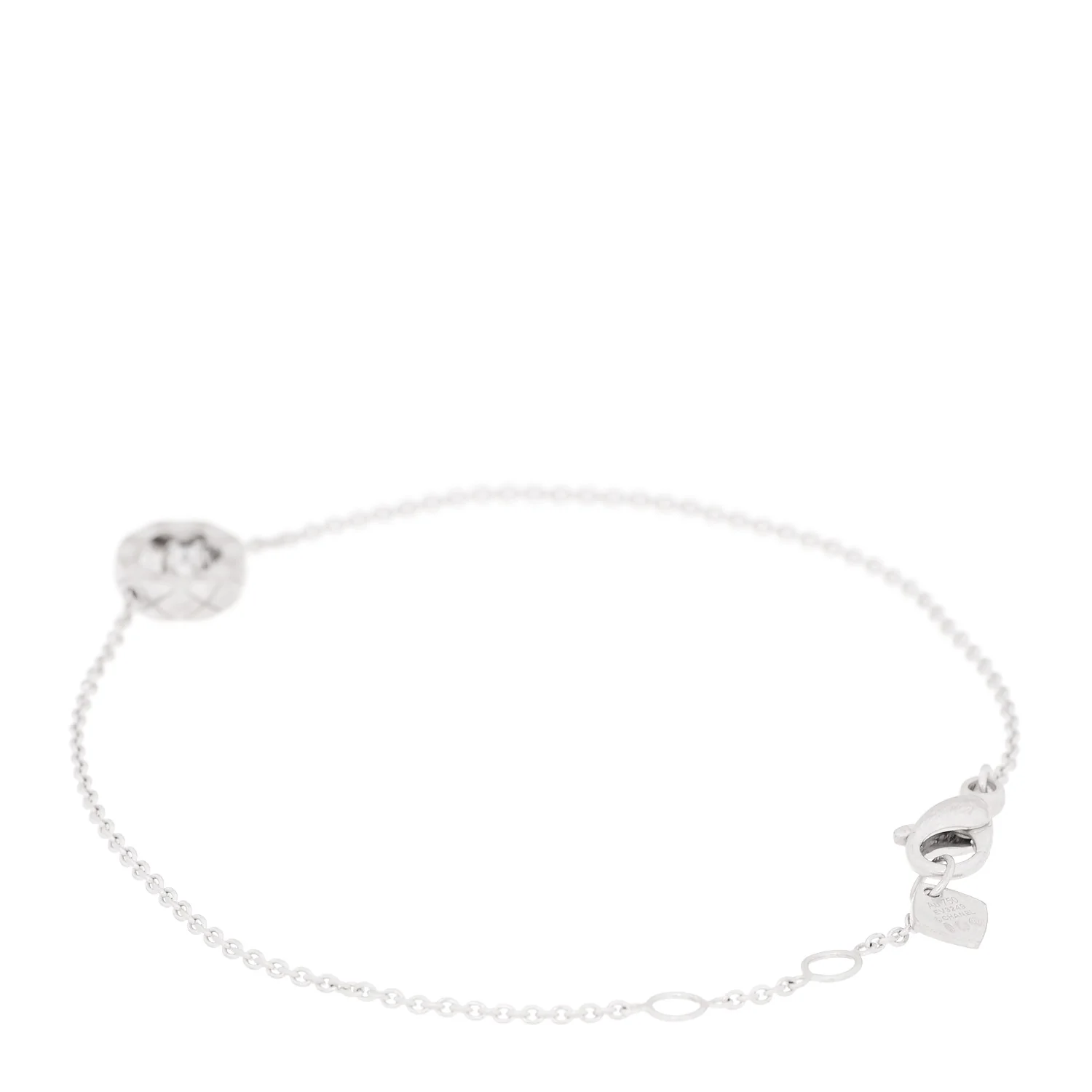 18K White Gold Diamond Coco Crush Station Bracelet - Image 3
