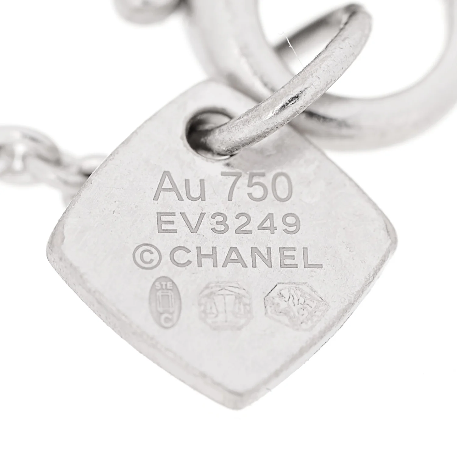 18K White Gold Diamond Coco Crush Station Bracelet - Image 5