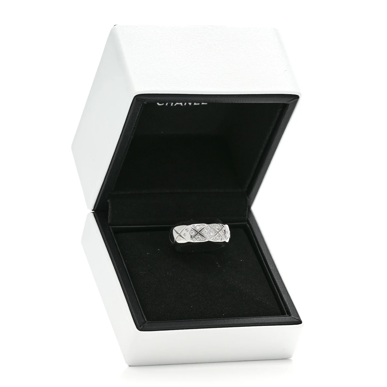 18K White Gold Diamond Small Coco Crush Ring 56 7.75 - Image 6