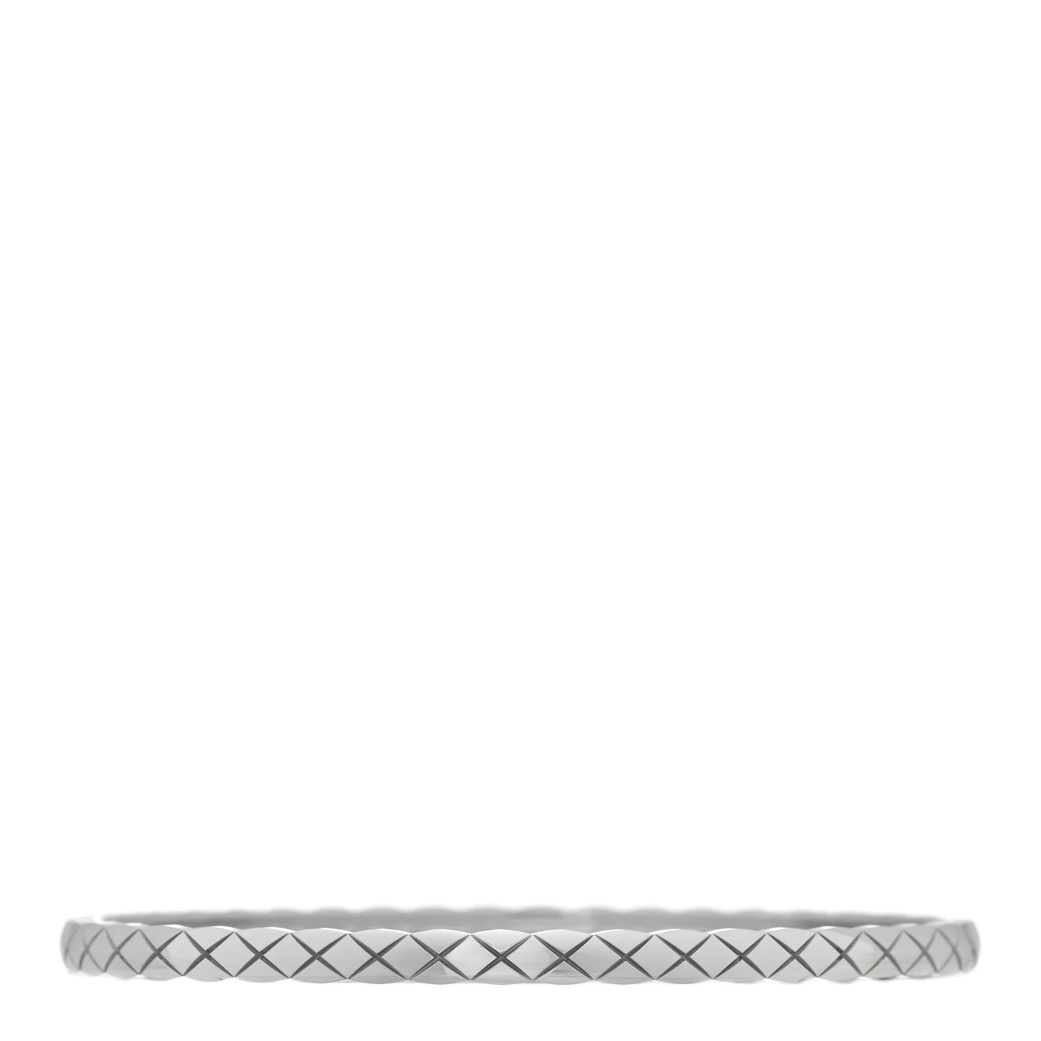 18K White Gold Mini Coco Crush Bangle Bracelet L - Image 2