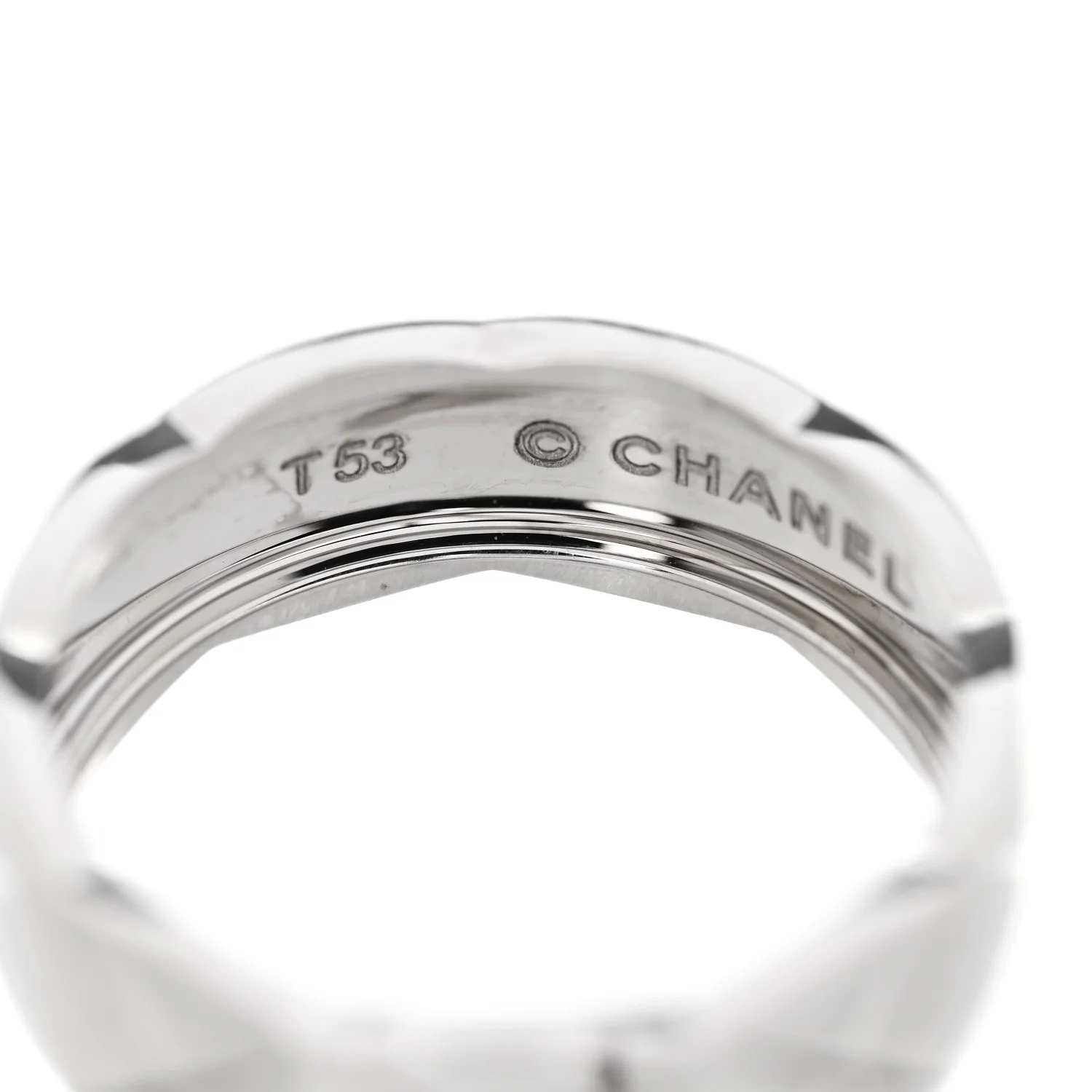 18K White Gold Small Coco Crush Ring 53 6.5 - Image 4