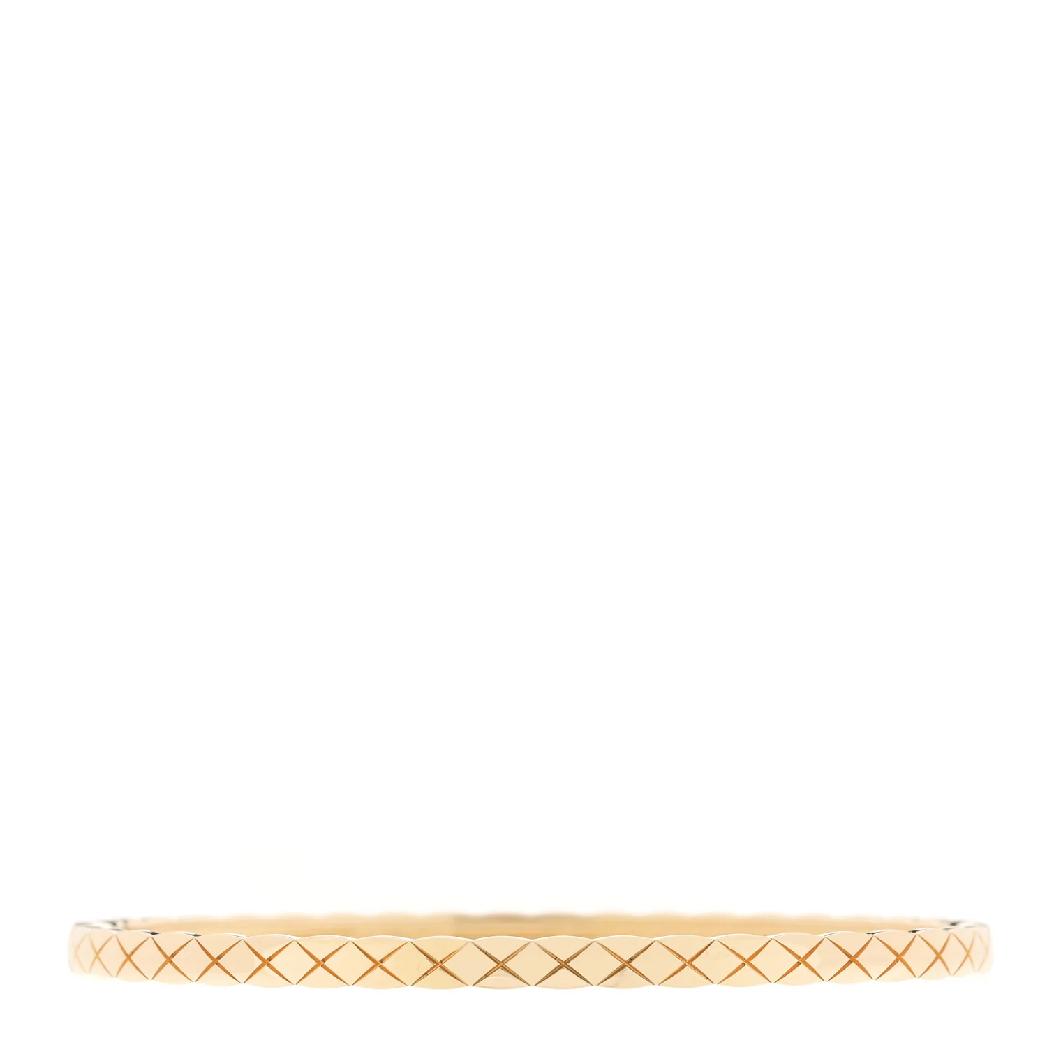 18K Yellow Gold Diamond Mini Coco Crush Cuff Bracelet L - Image 2