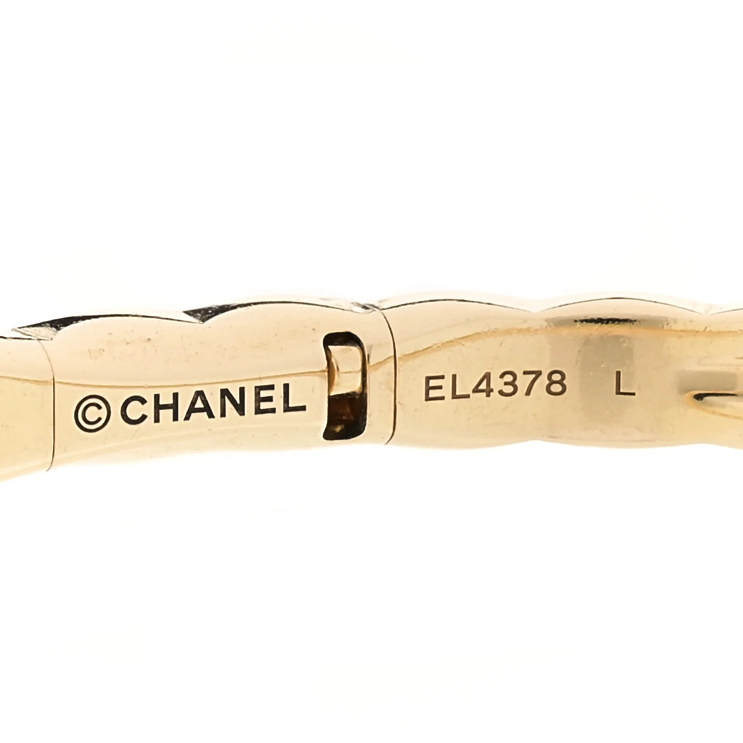 18K Yellow Gold Diamond Mini Coco Crush Cuff Bracelet L - Image 3