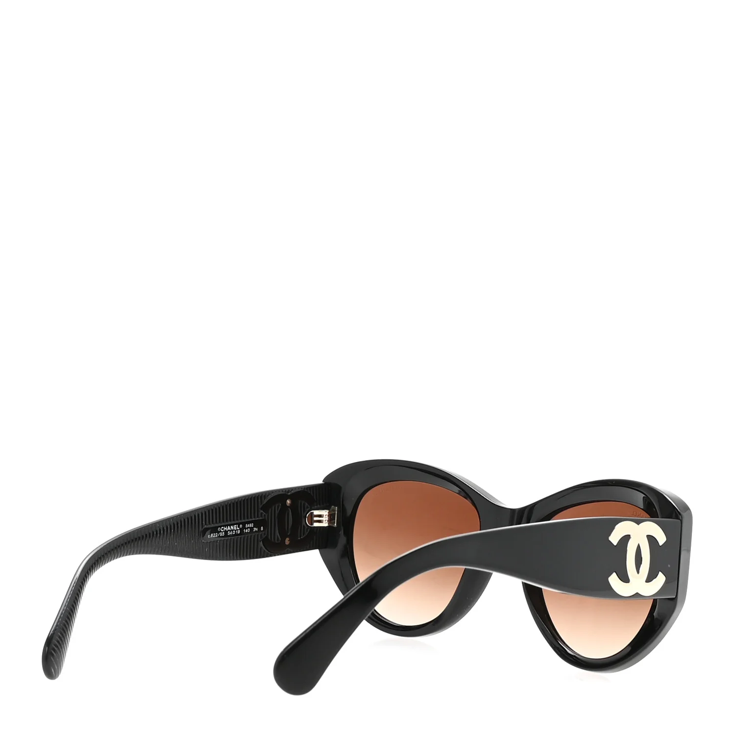 Acetate Butterfly Large CC Sunglasses 5492 Black - Image 4