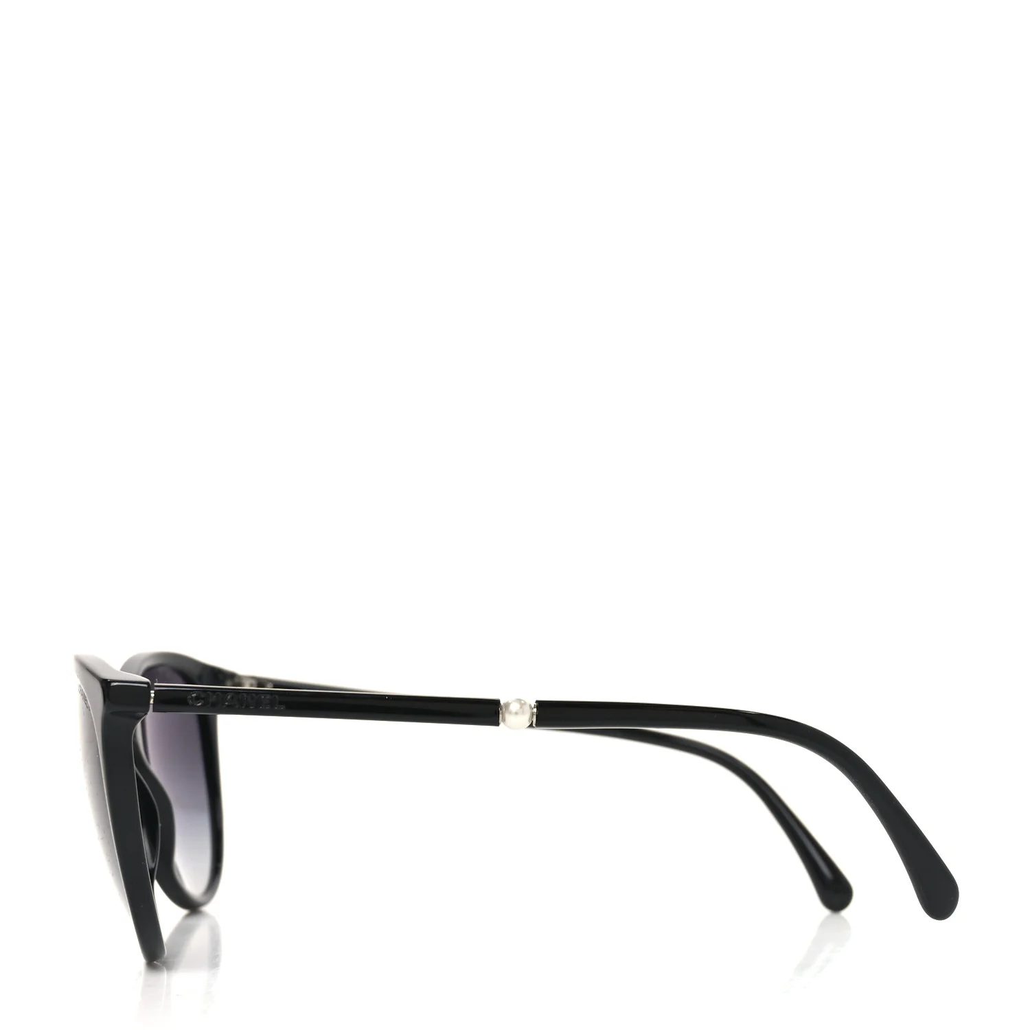 Acetate Butterfly Pearl Sunglasses 5394 Black - Image 3