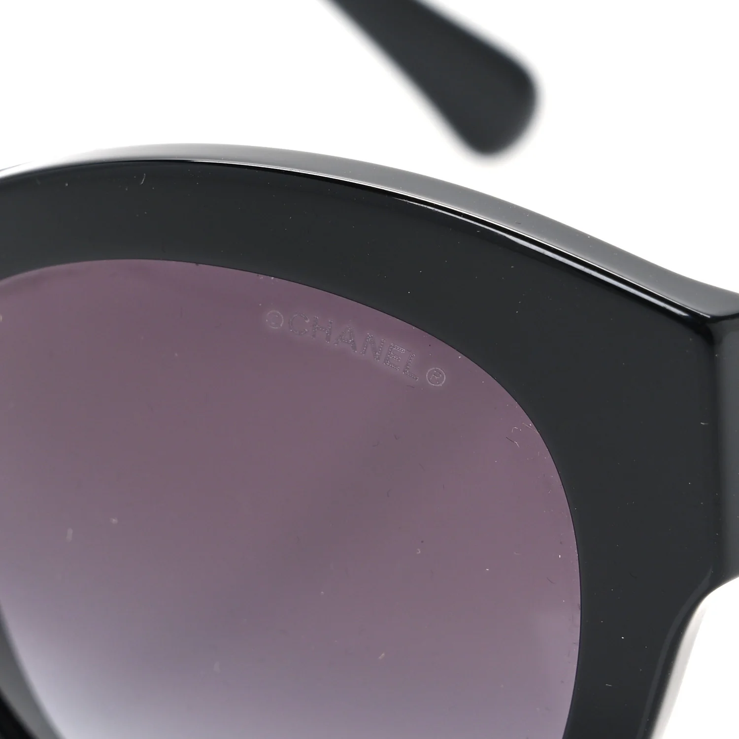 Acetate Butterfly Sunglasses 5371 Black - Image 7