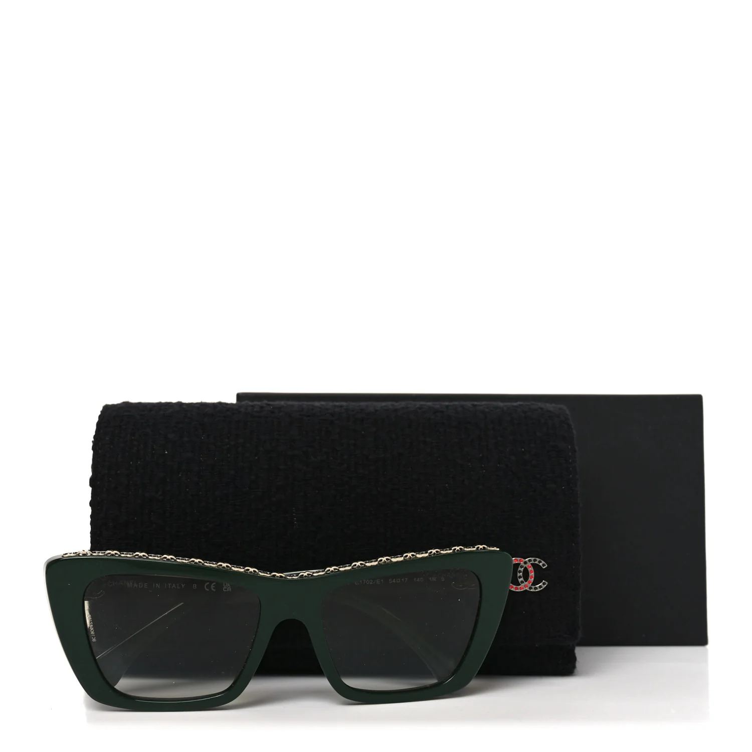 Acetate Butterfly Sunglasses 5540-A Green - Image 7