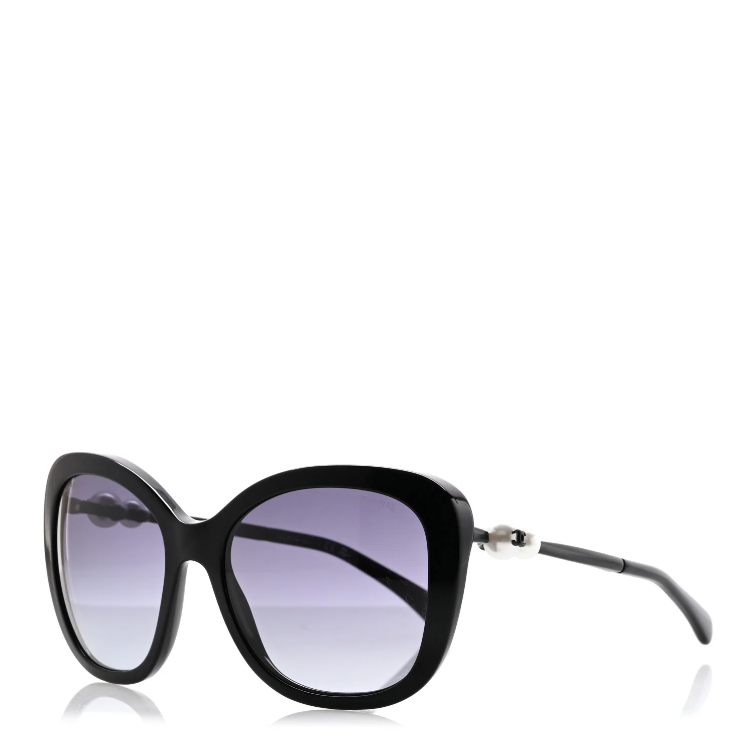 Acetate Butterfly Winter Pearl Sunglasses 5339-H Black