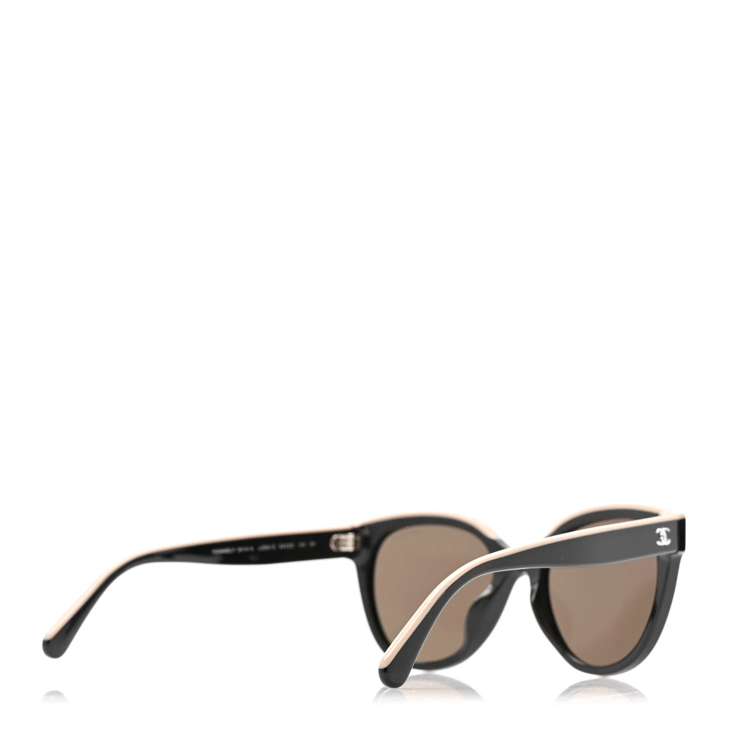 Acetate CC Butterfly Sunglasses 5414 Black Beige - Image 4
