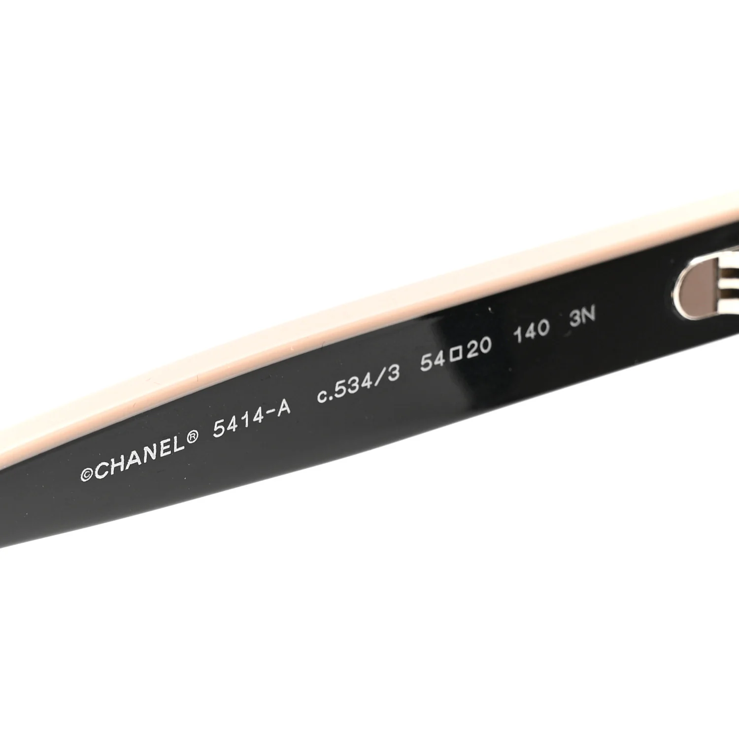 Acetate CC Butterfly Sunglasses 5414 Black Beige - Image 5
