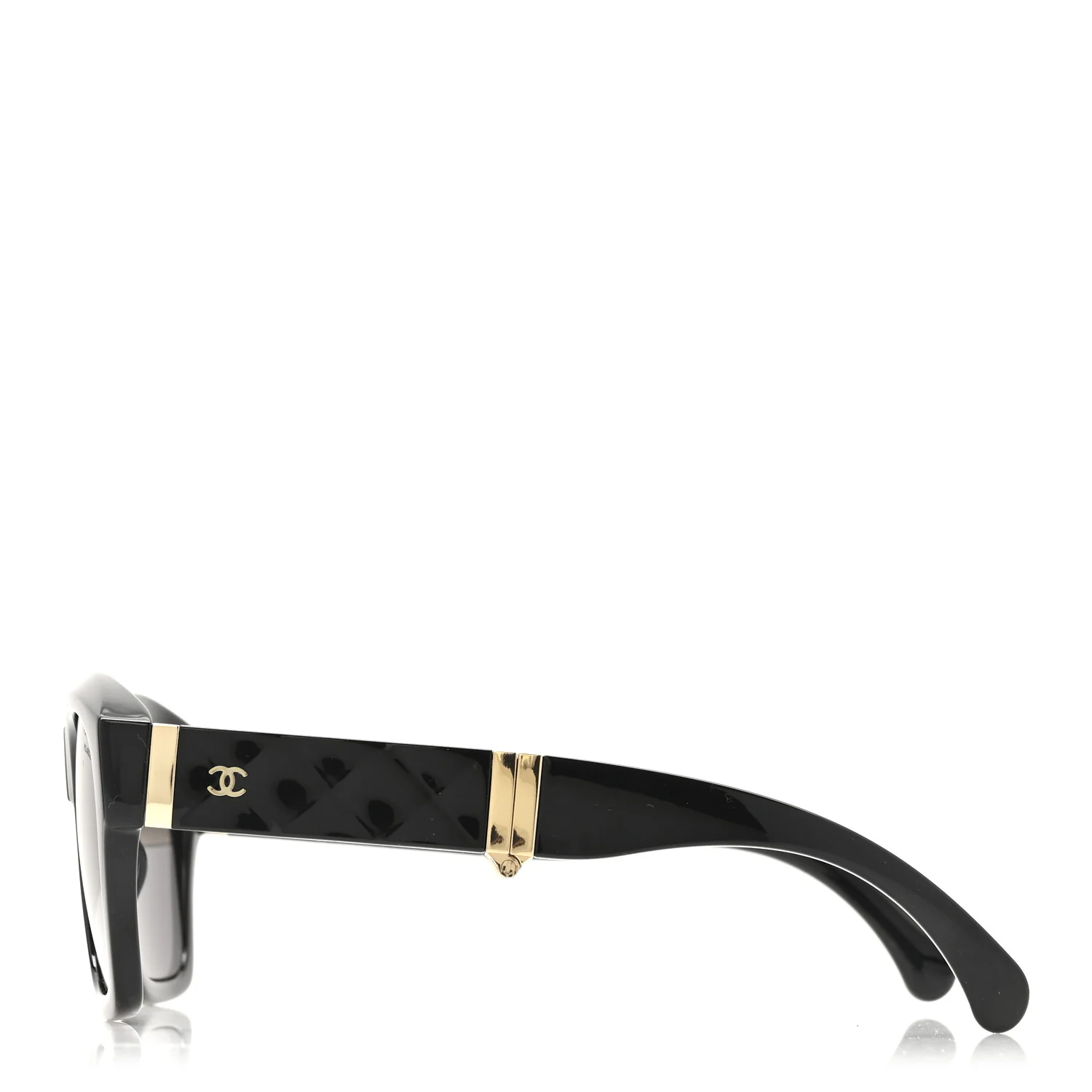 Acetate Crystal Polarized Square Folding Sunglasses 71692 Black - Image 3