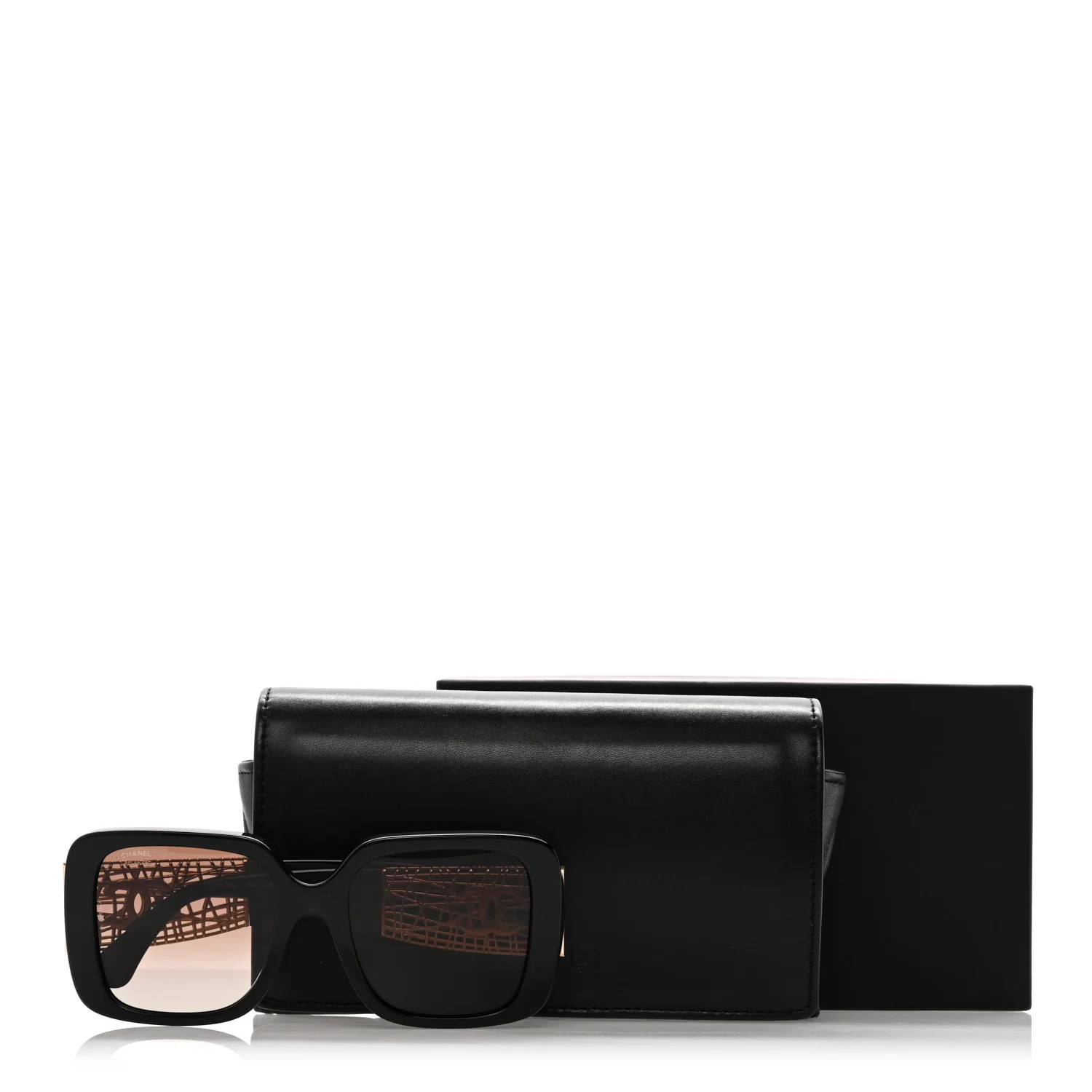 Acetate Metal Polarized Square Sunglasses 5532 Black - Image 8