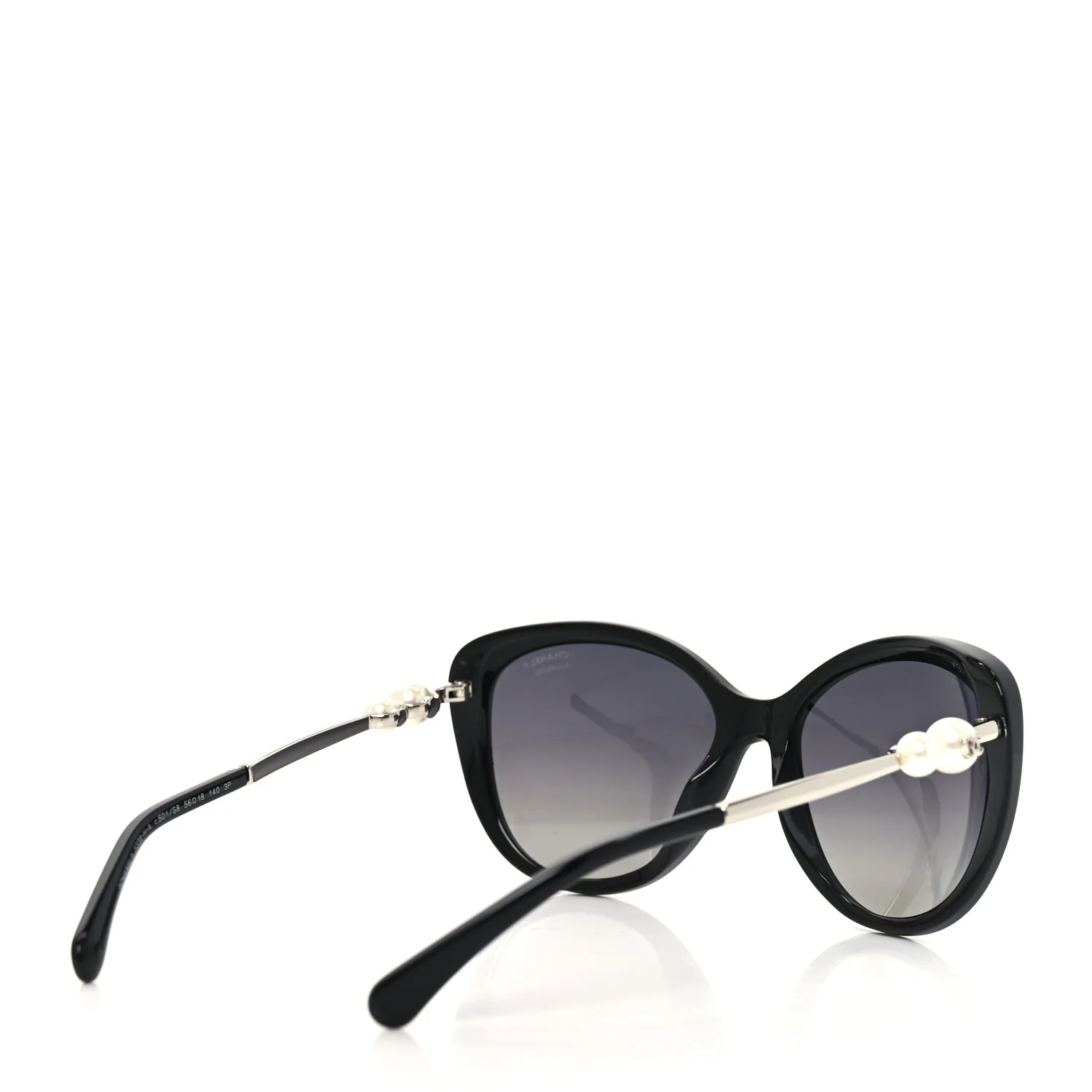 Acetate Pearl Polarized Winter Butterfly Sunglasses 5338-H-A Black - Image 4