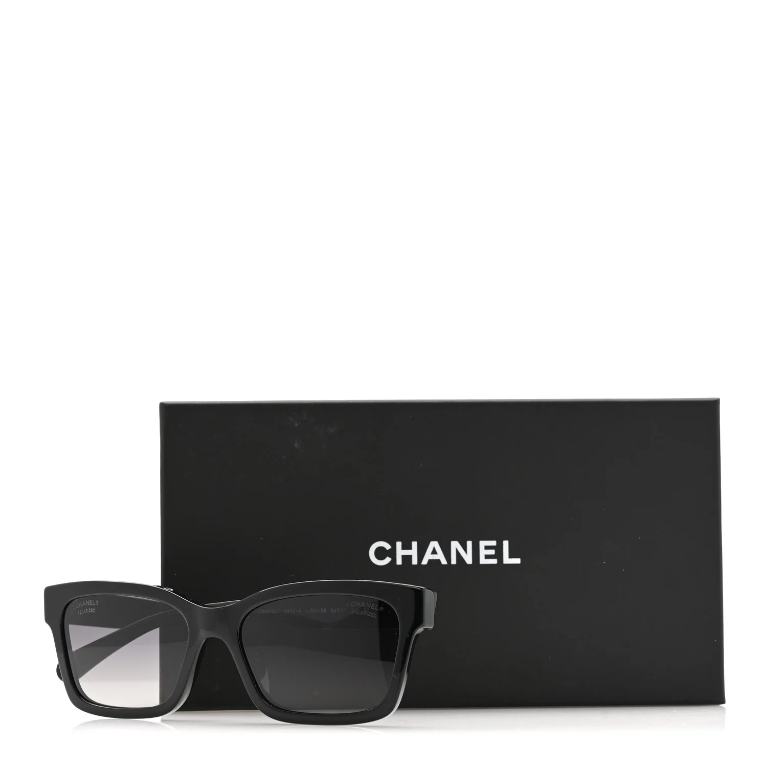 Acetate Polarized Square Sunglasses 5417-A Black - Image 10