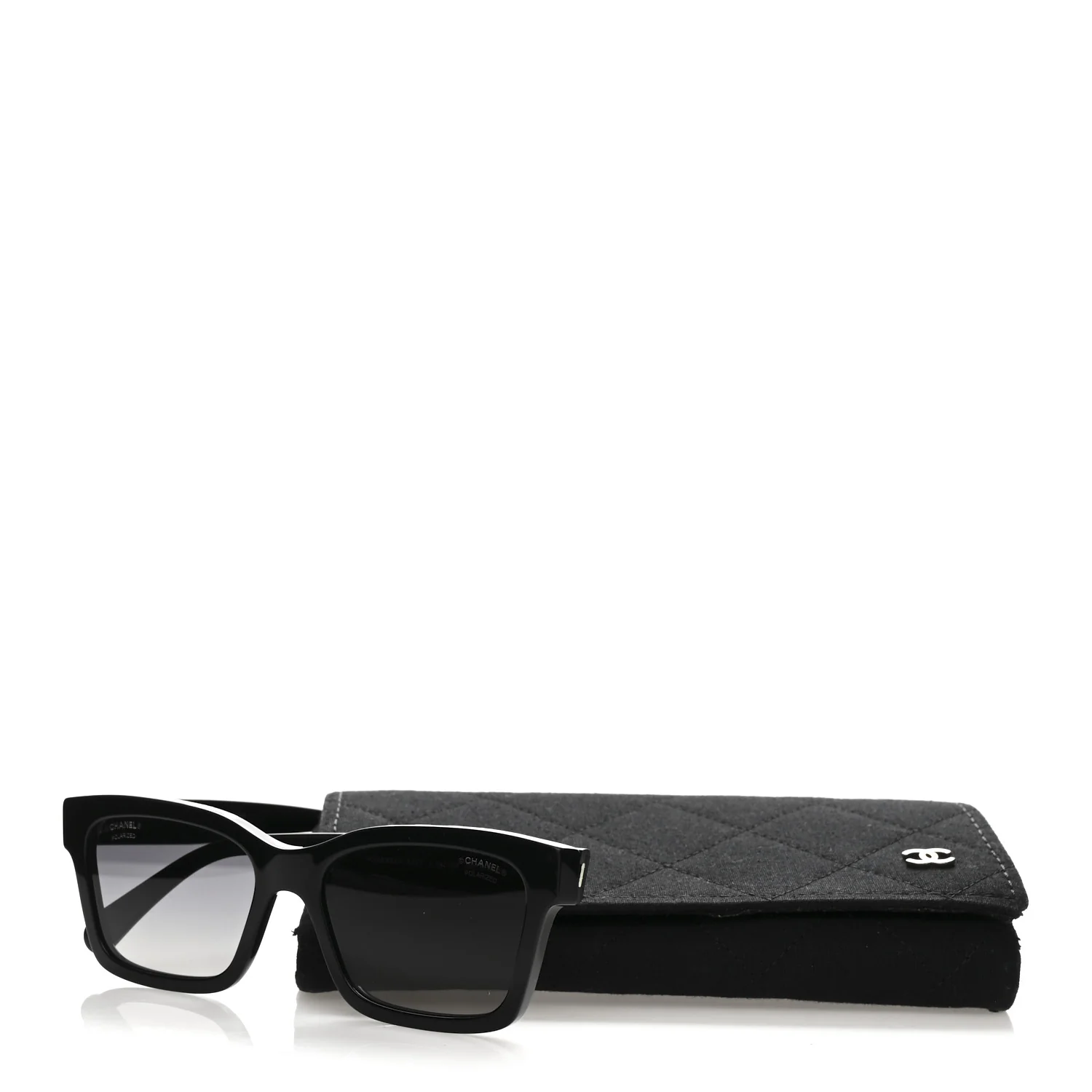 Acetate Polarized Square Sunglasses 5417 Black - Image 8