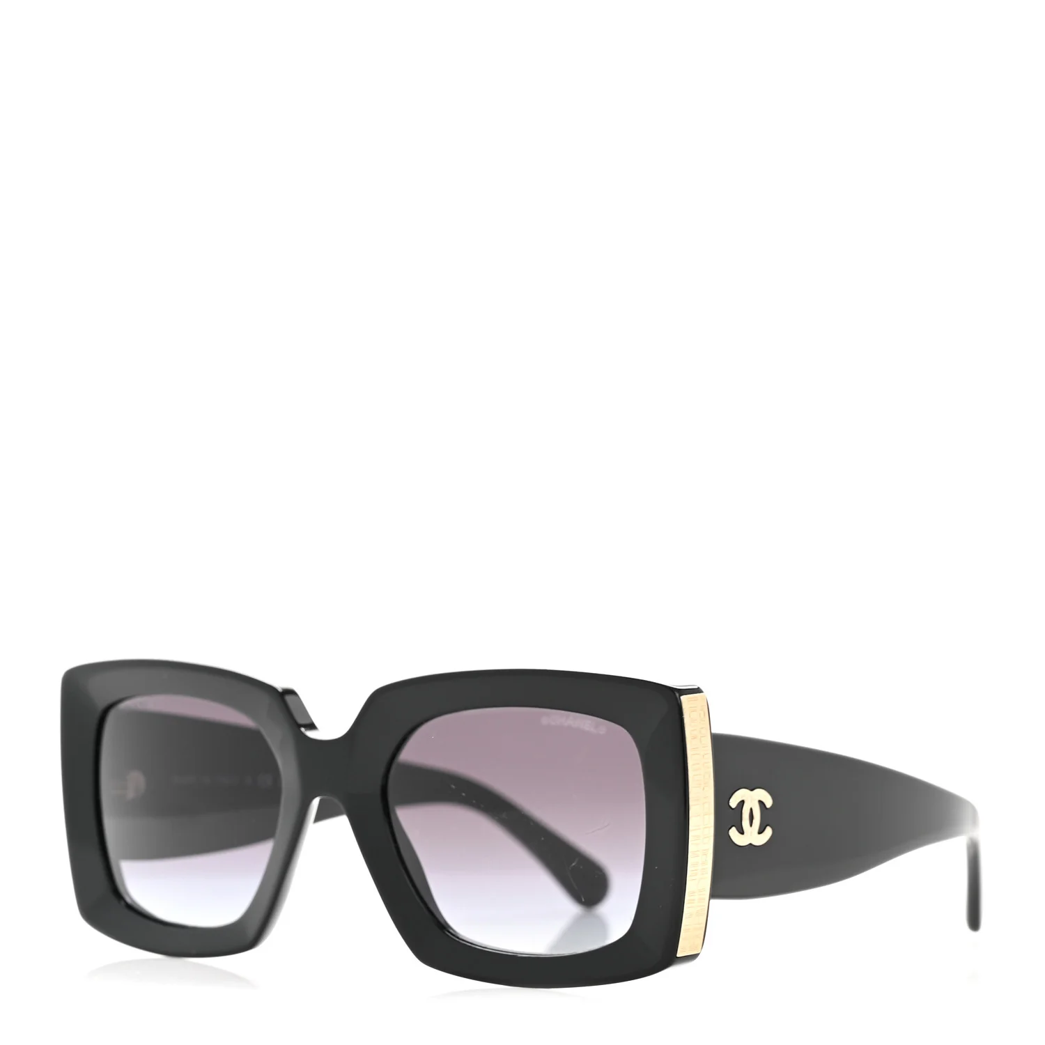 Acetate Rectangle Sunglasses 5435 Black
