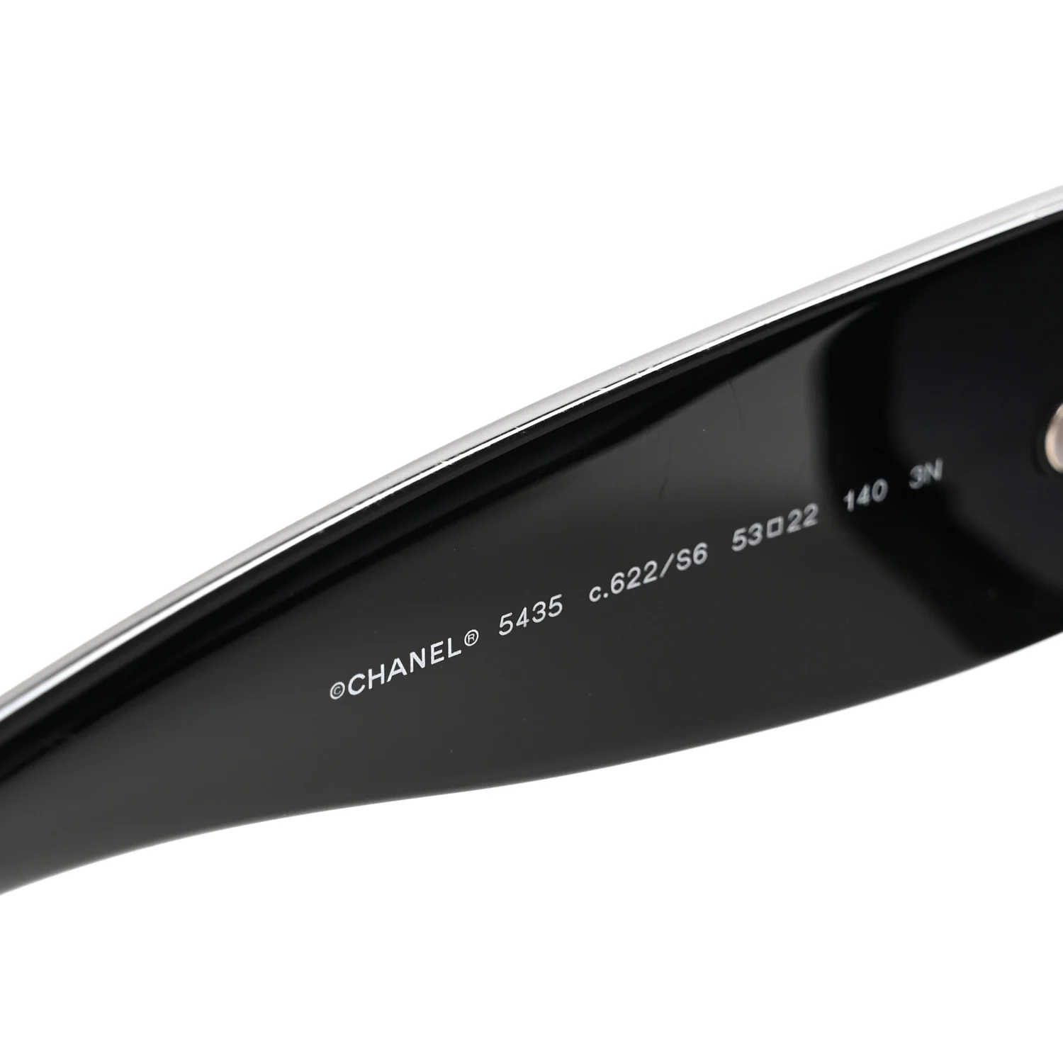 Acetate Rectangle Sunglasses 5435 Black - Image 5